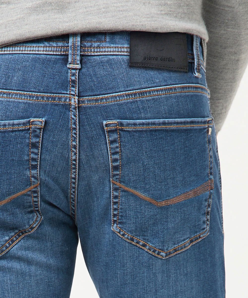 Pierre Cardin 5-Pocket-Jeans Lyon Tapered elastisch und Medium bequem Used Blue Denim, Futureflex