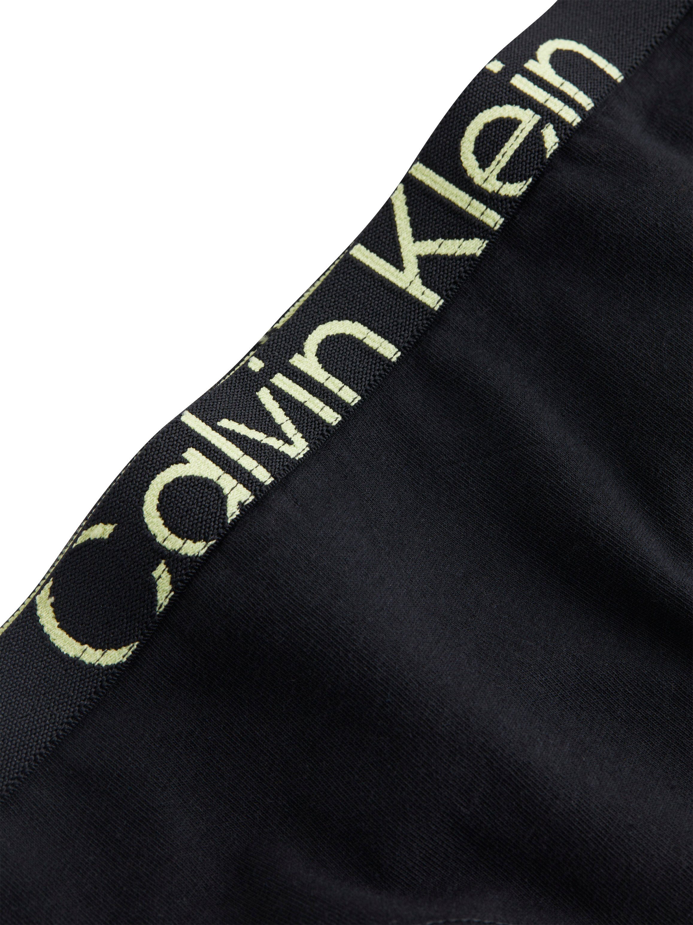 Calvin Klein Underwear T-String MODERN BLACK/SUNNY_LIME am THONG Bund CK-Logo mit