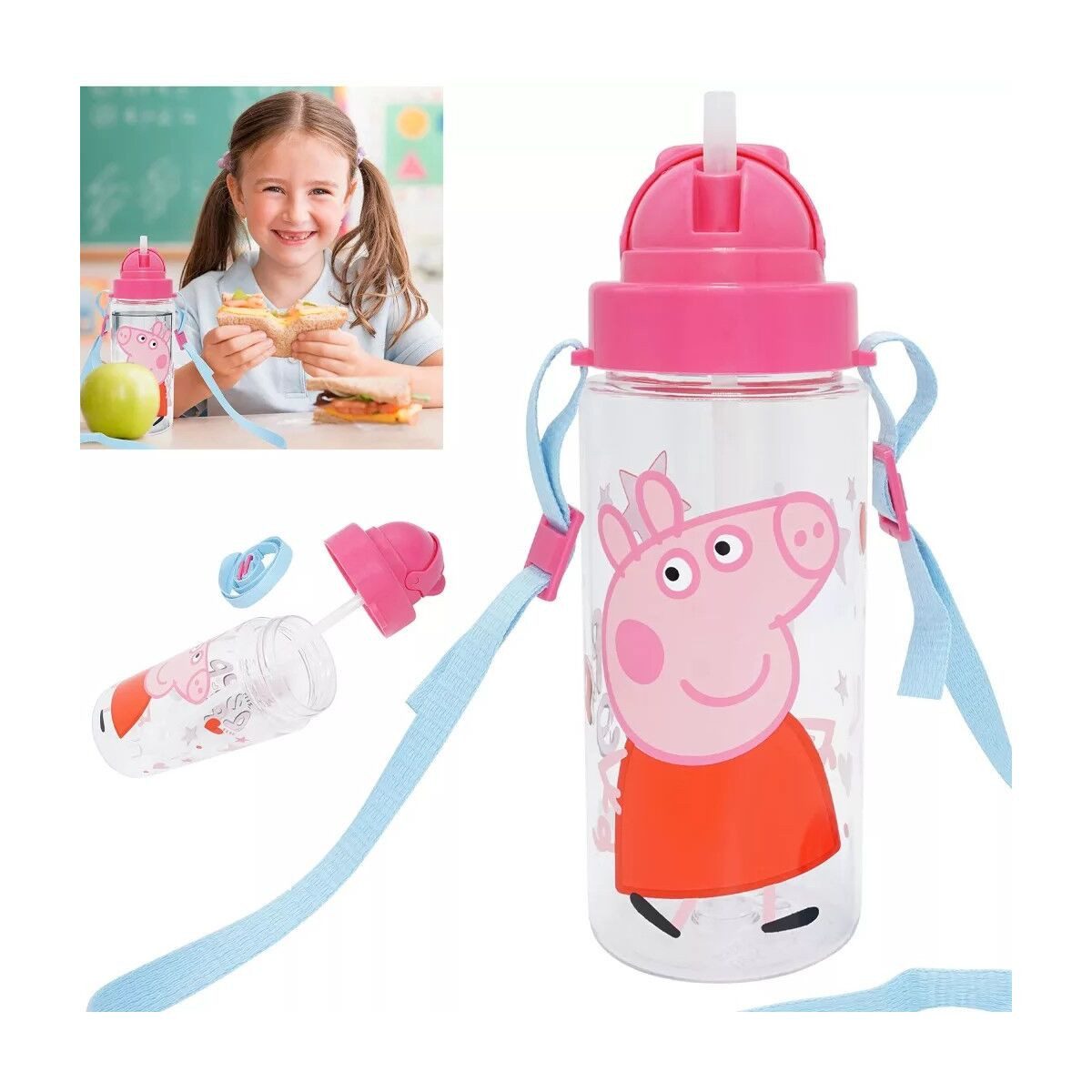 Peppa Pig Trinkflasche Peppa Wutz Star tritan Plastikflasche 500 ml