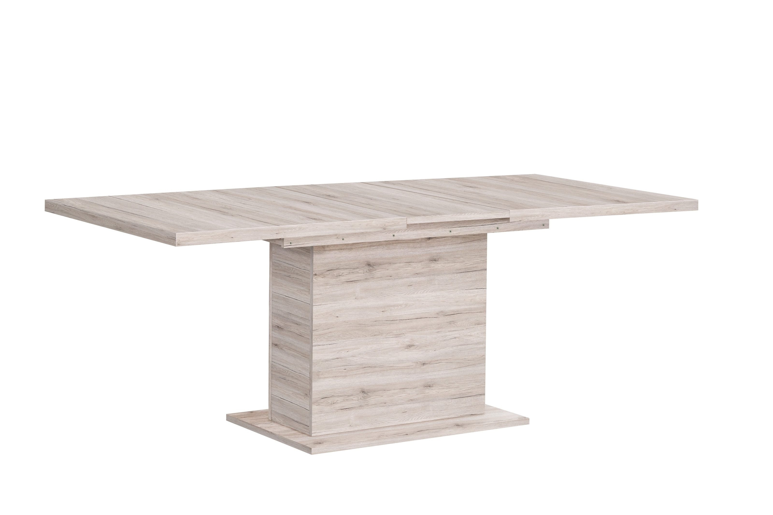 FORTE Kulissentisch ausziehbar bis 200cm, Sandeiche Dekor - 160/200x76,6x90cm (BxHxT)