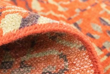 Wollteppich Designer Teppich handgeknüpft orange, morgenland, quadratisch, Höhe: 6 mm, handgeknüpft