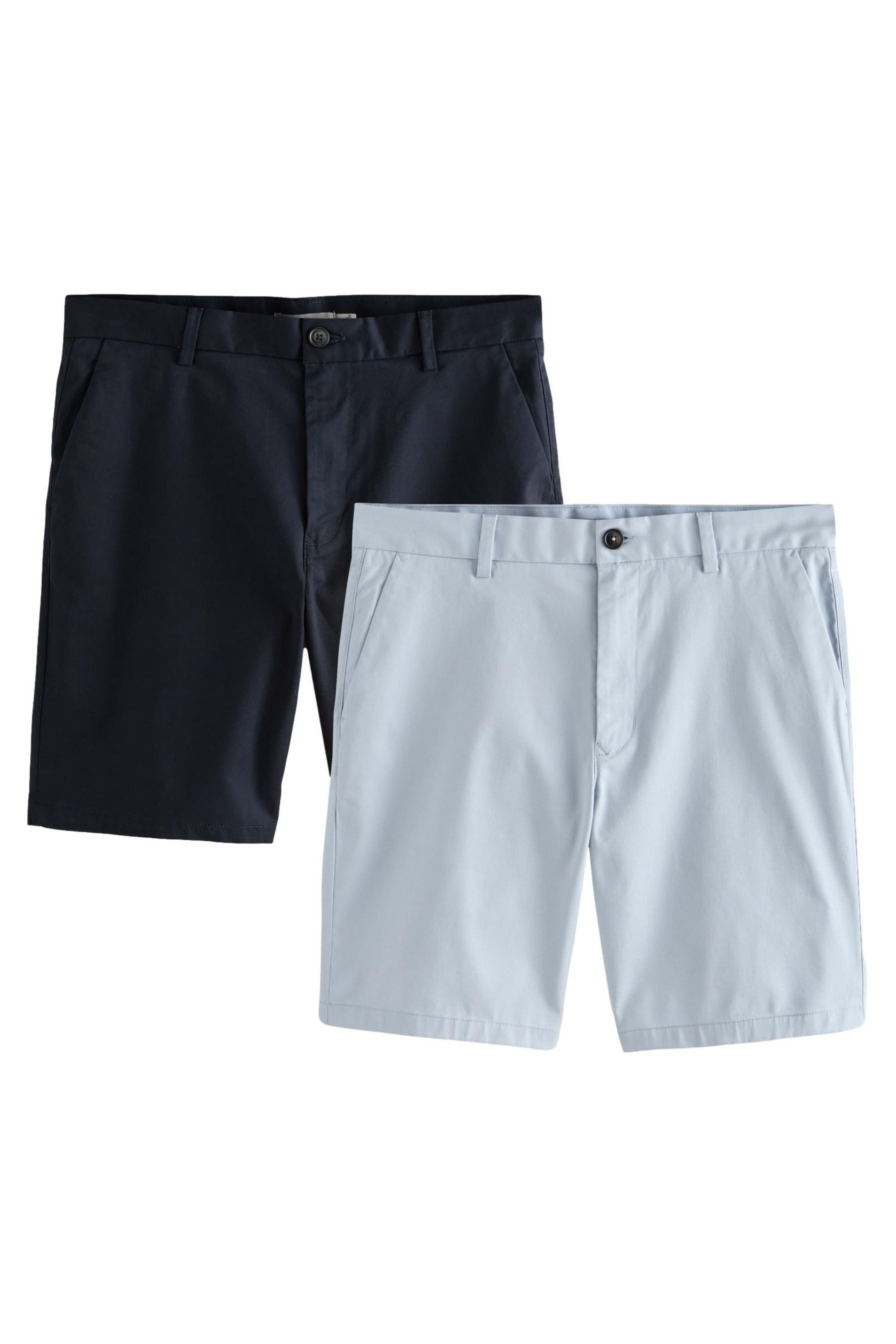 Shorts Slim Fit Chinoshorts mit Stretch, 2er-Pack