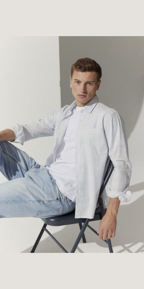 BASEFIELD Langarmhemd He.-Freizeithemd 1/1