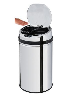ECHTWERK Mülleimer INOX, Infrarot-Sensor, Korpus aus Edelstahl, Fassungsvermögen 30 Liter