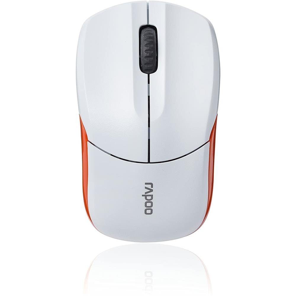 Rapoo 1190 - kabellose optische Maus Wireless weiß Maus (Funkmaus, Nano-USB-Empfänger, 2,4 GHz, weiss)