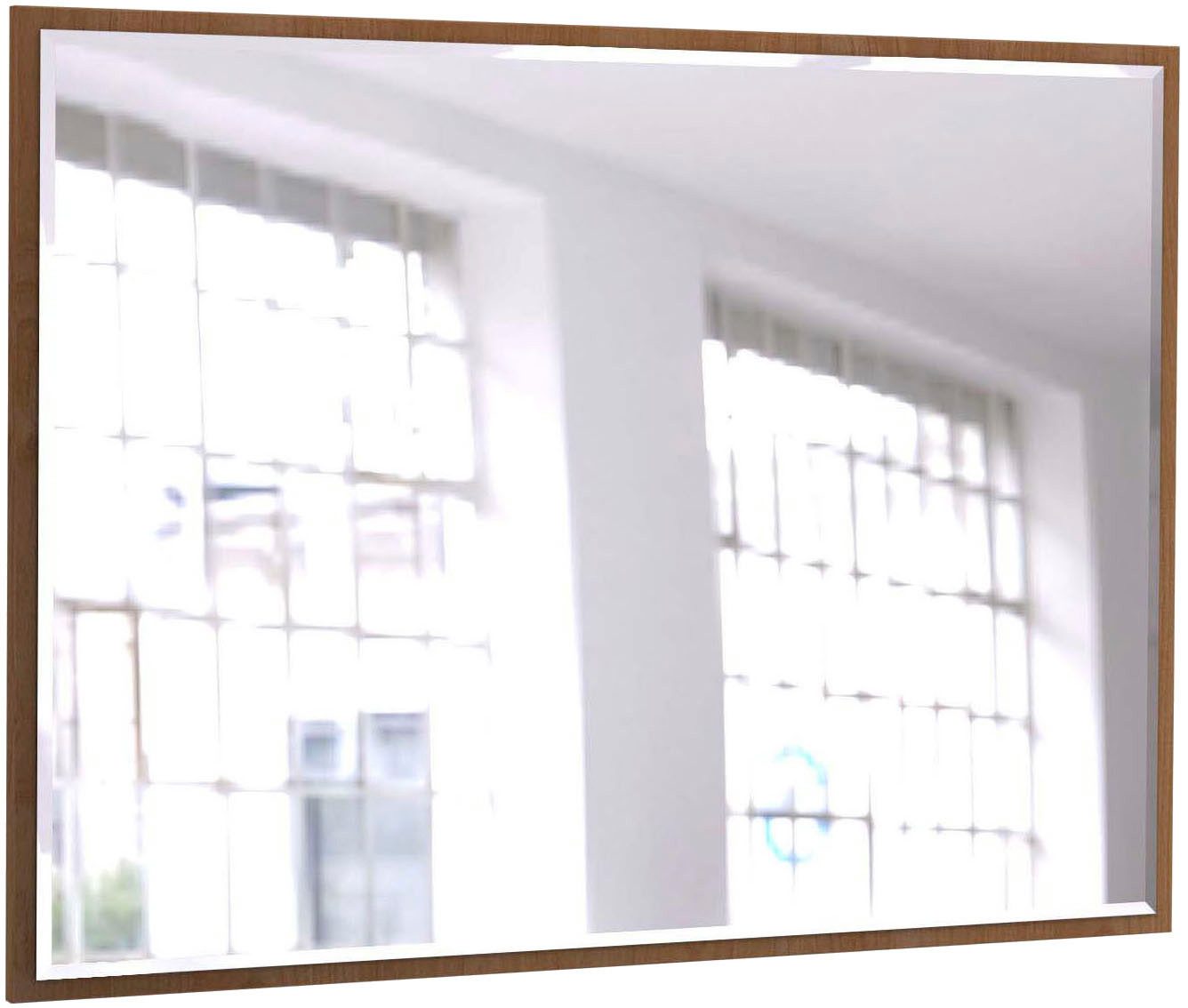 Wandspiegel Lausanne, rechteckig, Erle-Nachbildung, 110x85x3 cm