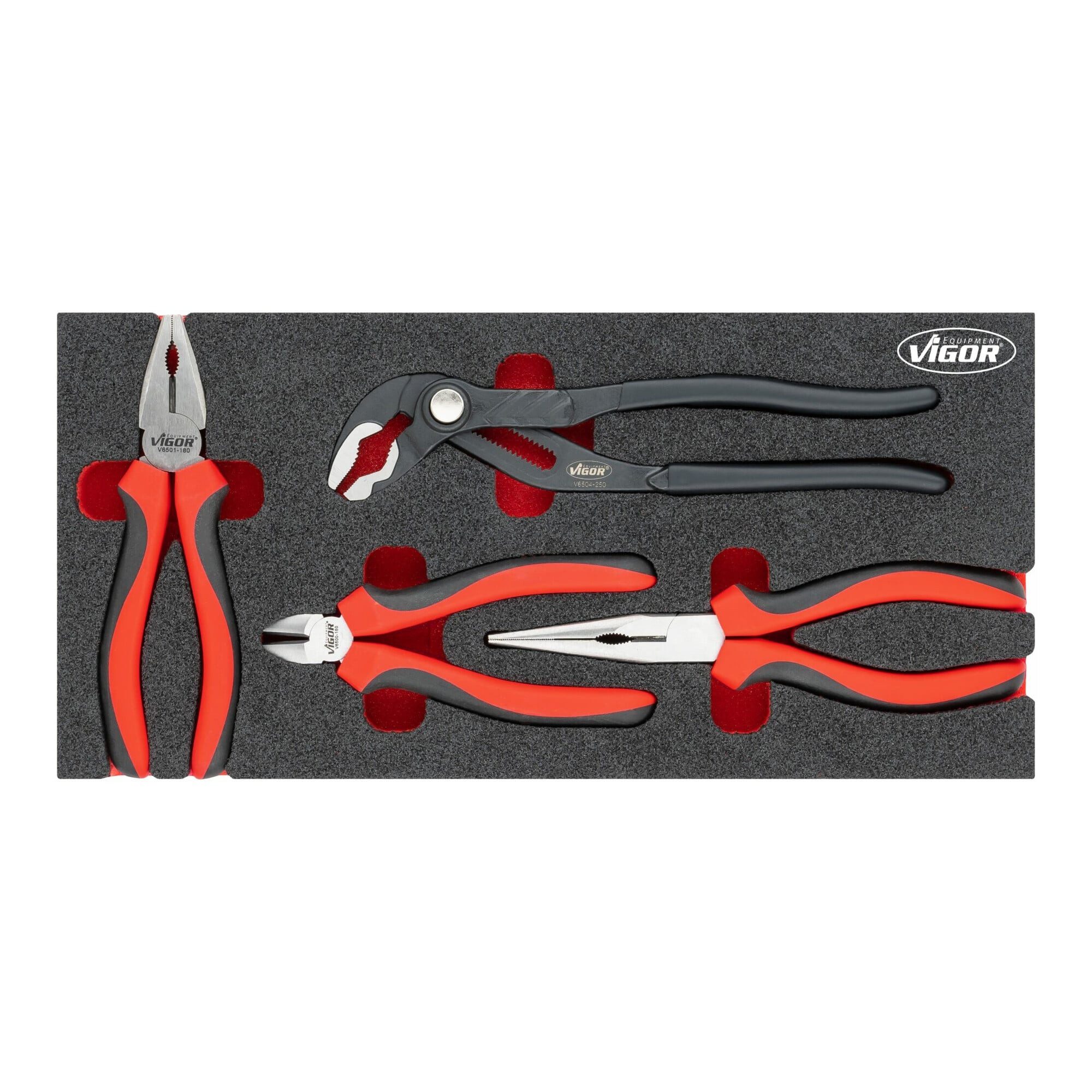 VIGOR Werkstattwagen VIGOR Zangen Satz, V5633N, 4-teilig