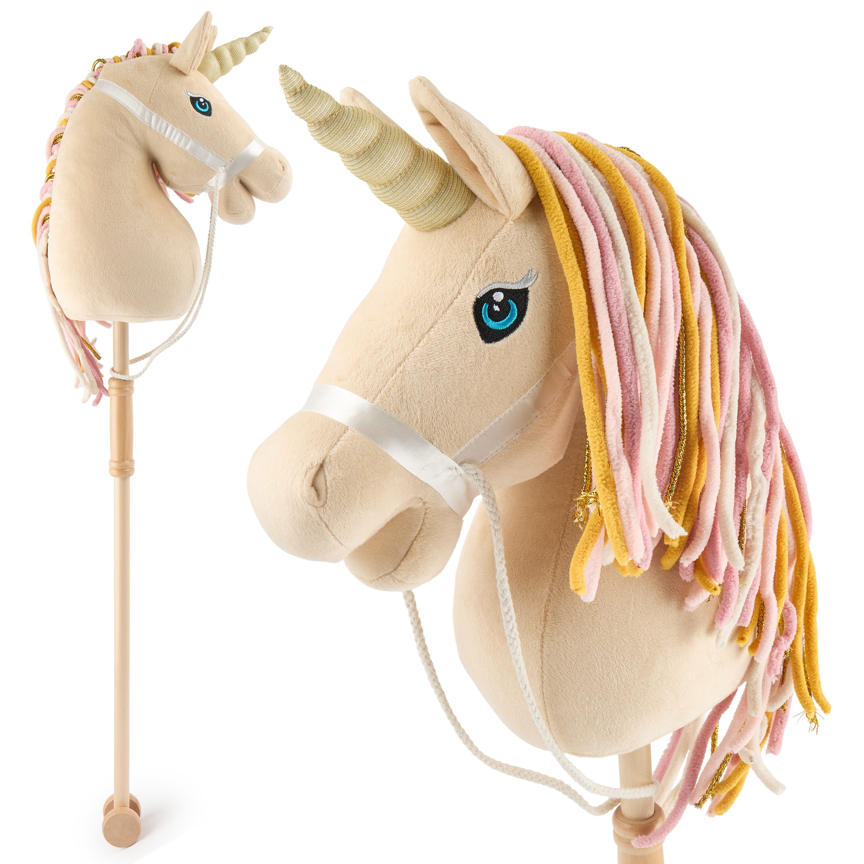 BIECO Steckenpferd Bieco Steckenpferd Kinder Einhorn Aurora Hobby