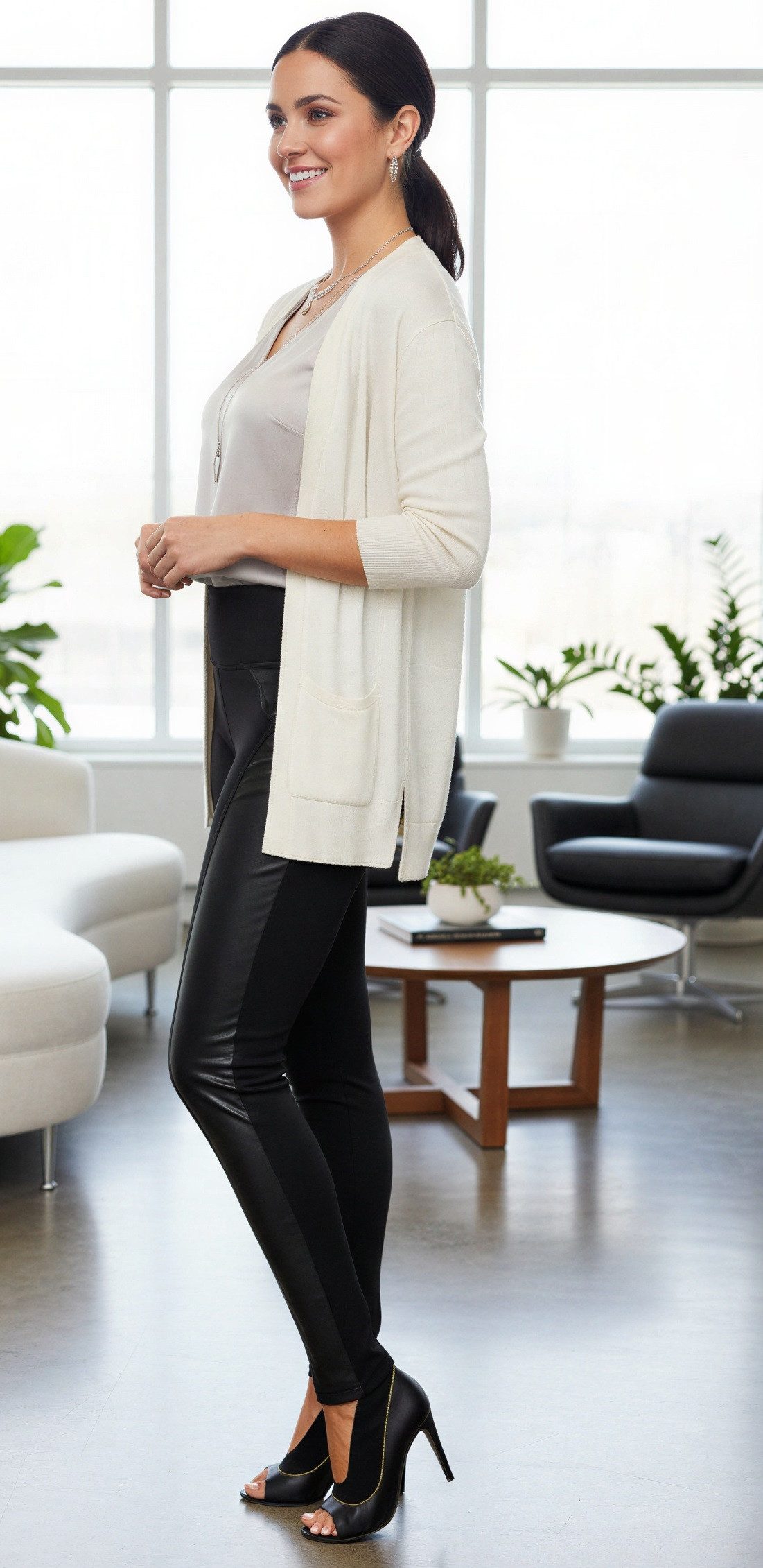 Bas Bleu Shapingleggings elegant und mit Push-Up-Effekt