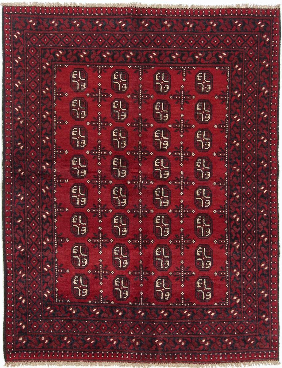 Orientteppich Afghan Akhche 150x194 Handgeknüpfter Höhe: rechteckig, 6 Nain Trading, mm Orientteppich