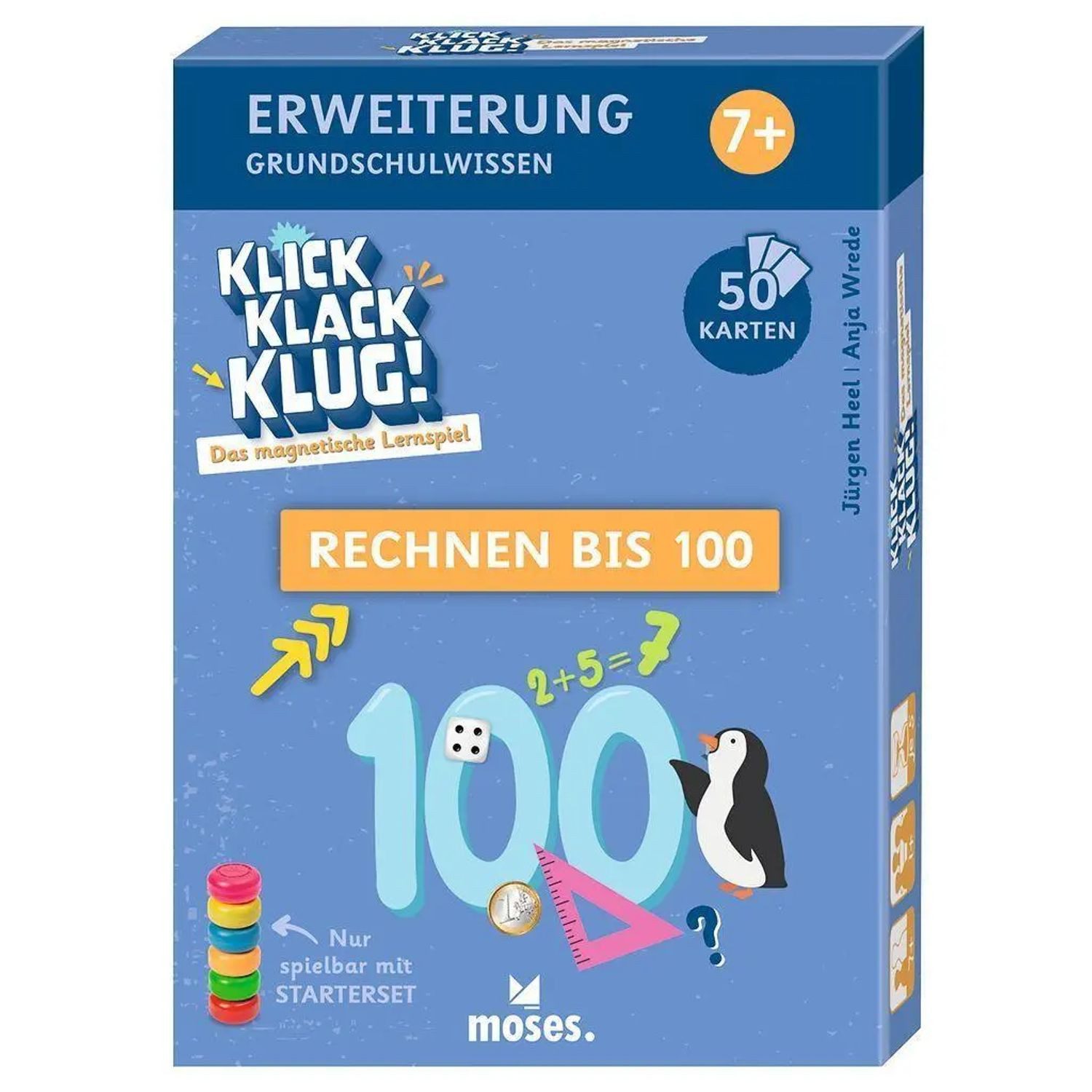 Moses. Verlag Spiel Klick Klack Klug Kartenset Rechnen bis 100 ab 7
