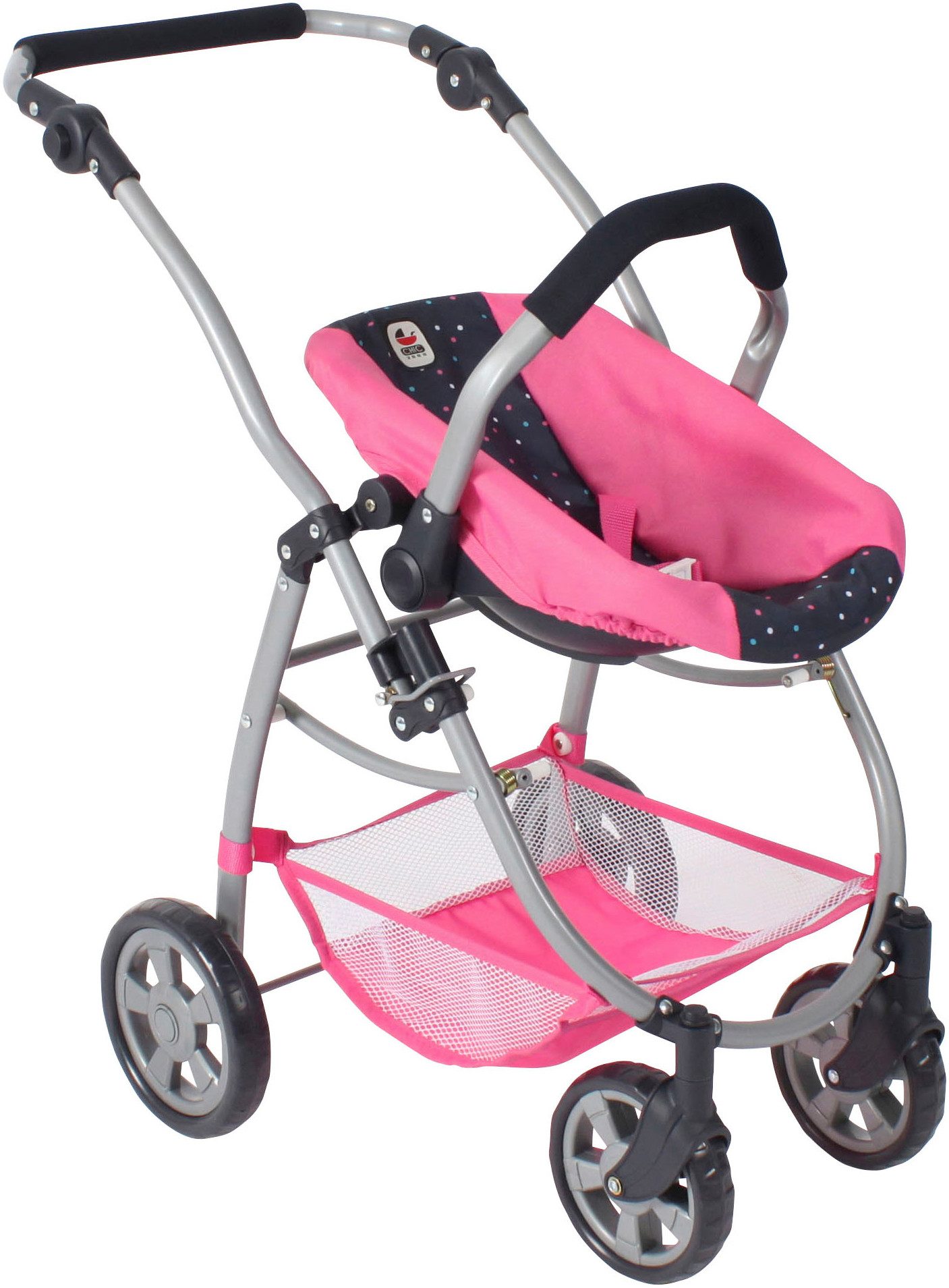 CHIC2000 Kombi-Puppenwagen Emotion 2.0, Konfetti, inkl. Babywanne, Sportwagenaufsatz und Autositz