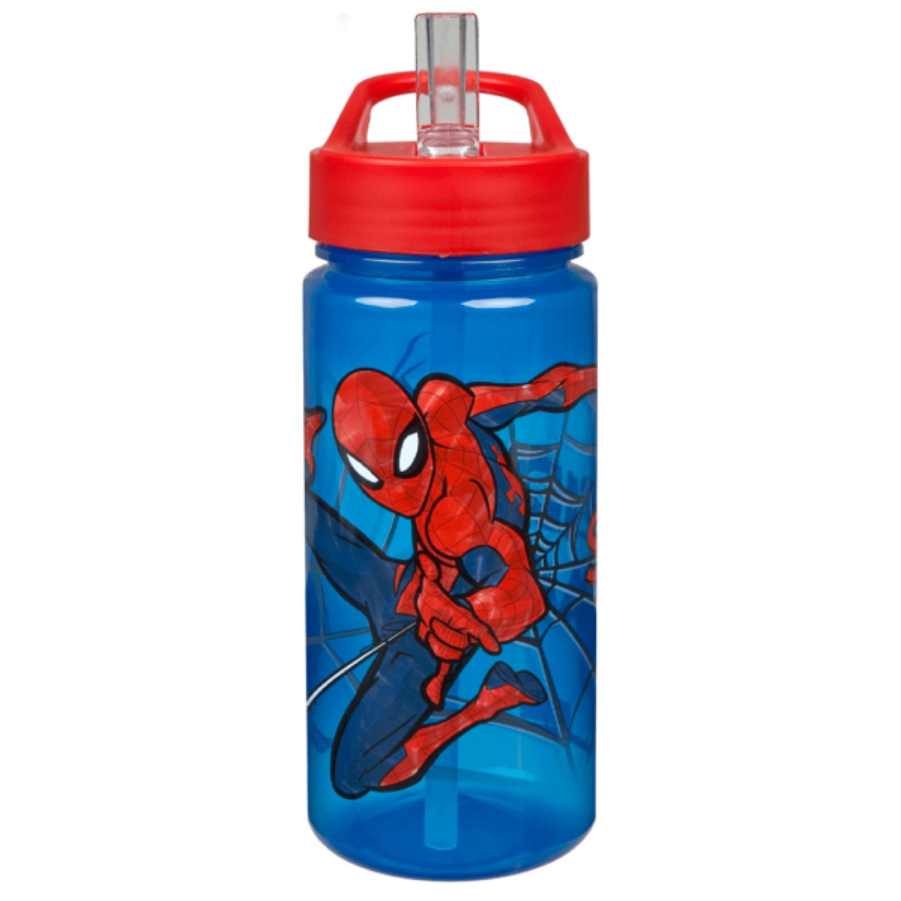 Spiderman Trinkflasche 500 ml Getränkeflasche für Schule Sport Freizeit und Ausflug