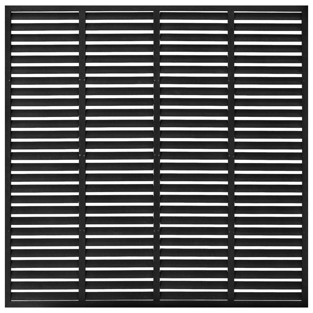 Gartentor Lamellenzaun WPC 180x180 cm Schwarz