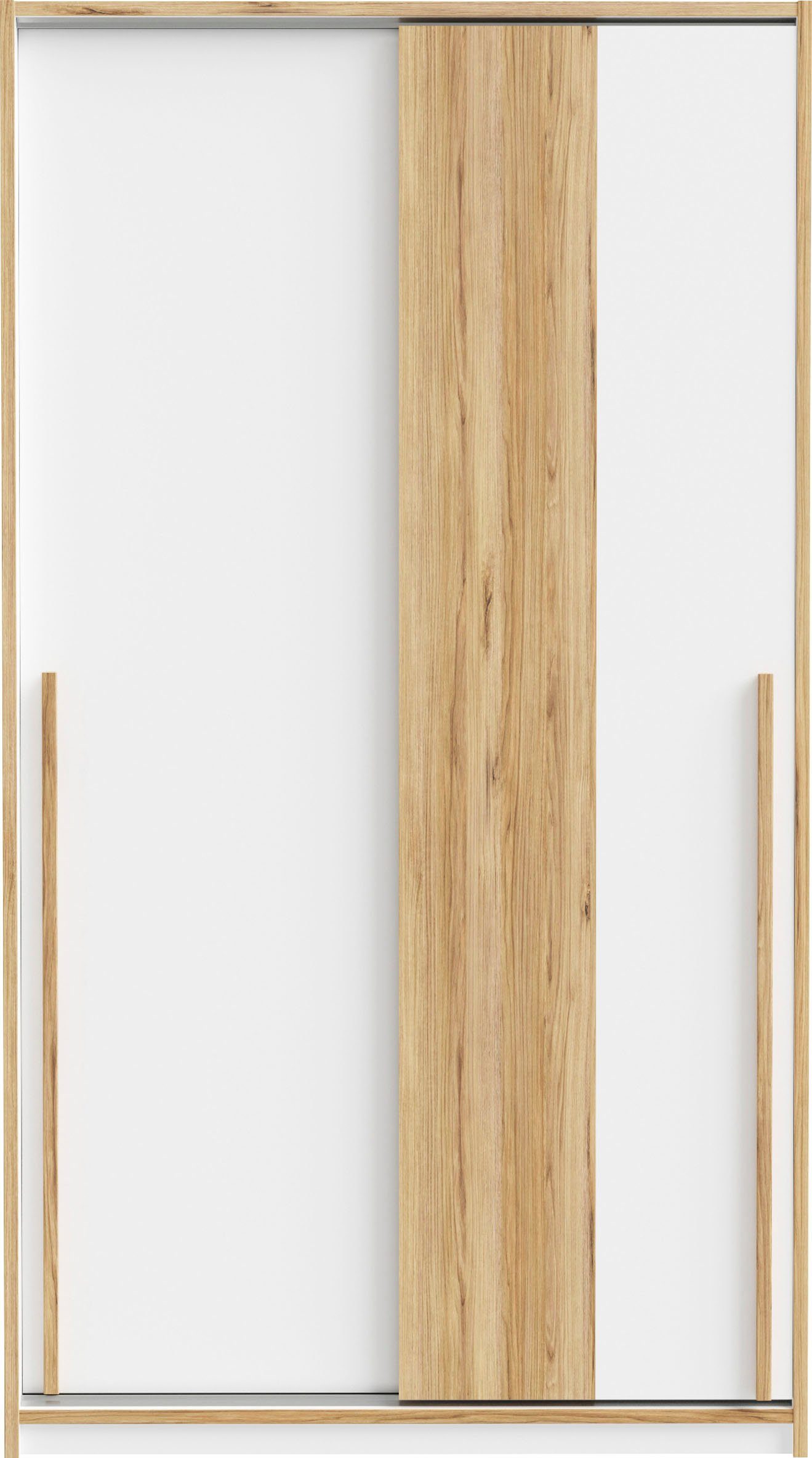 FORTE Schwebetürenschrank Skandinavisches Design, Holzoptik kombiniert günstig online kaufen