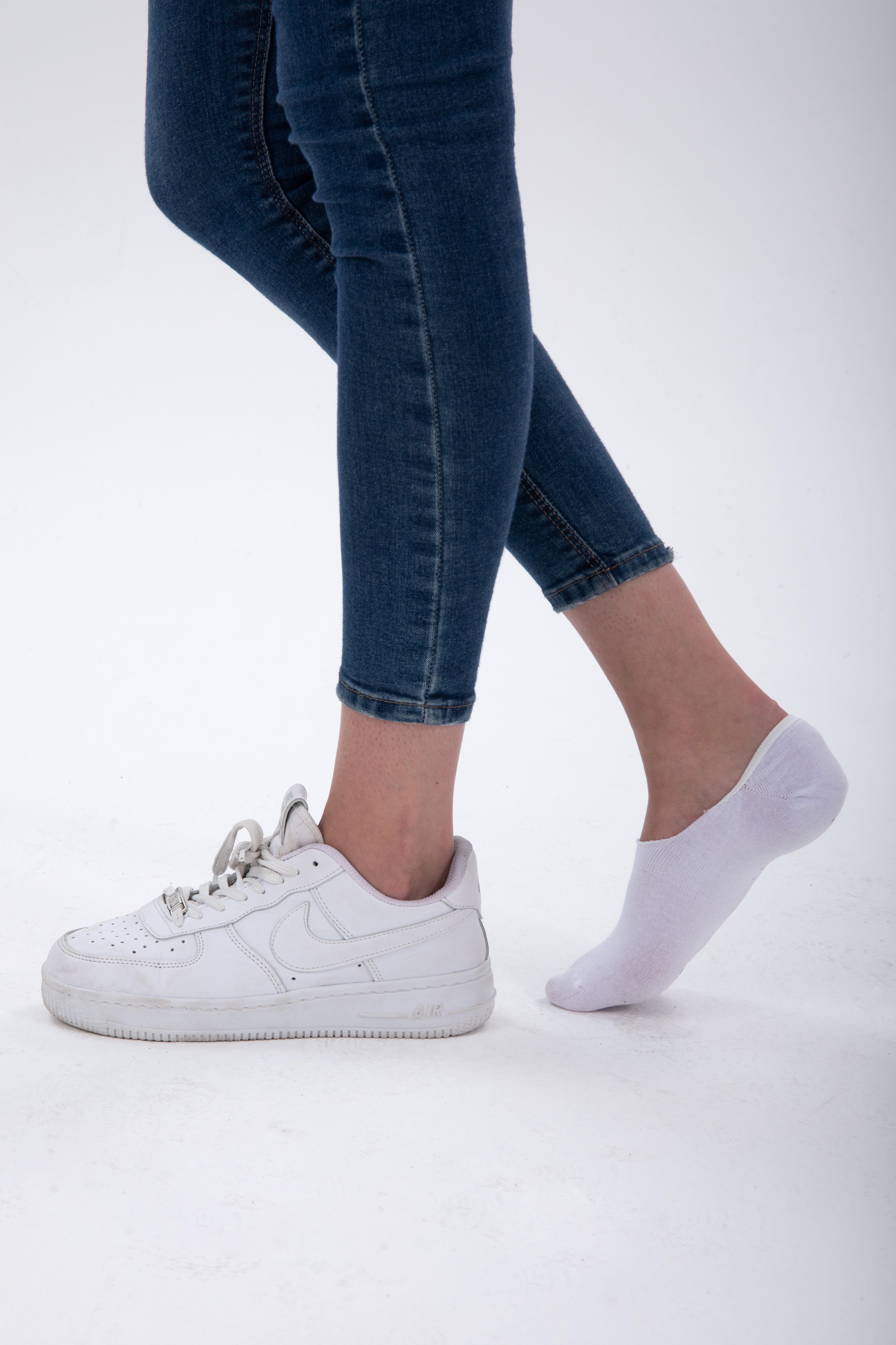NERS Füßlinge für Damen und Herren aus gekämmter Baumwolle und ohne drückende Naht (6-Paar) Rutschfest und unsichtbar im Schuh