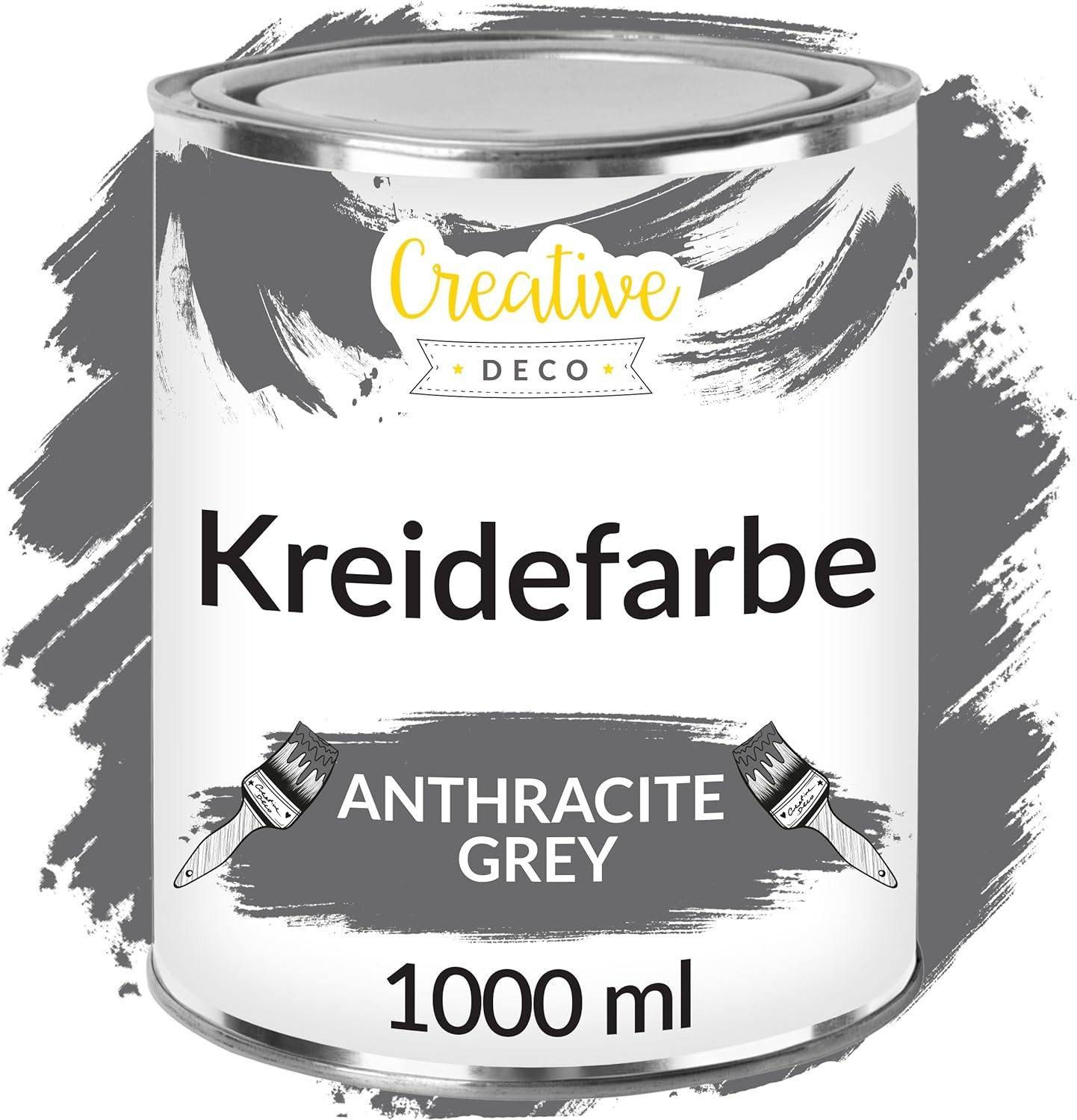 Creative Deco Kreidefarbe Kreidefarbe für Möbel Möbelfarbe Landhaus Vintage Matt Abwaschbar, auf Wasserbasis, Wisch-Effekt Gradient-Effekt möglich