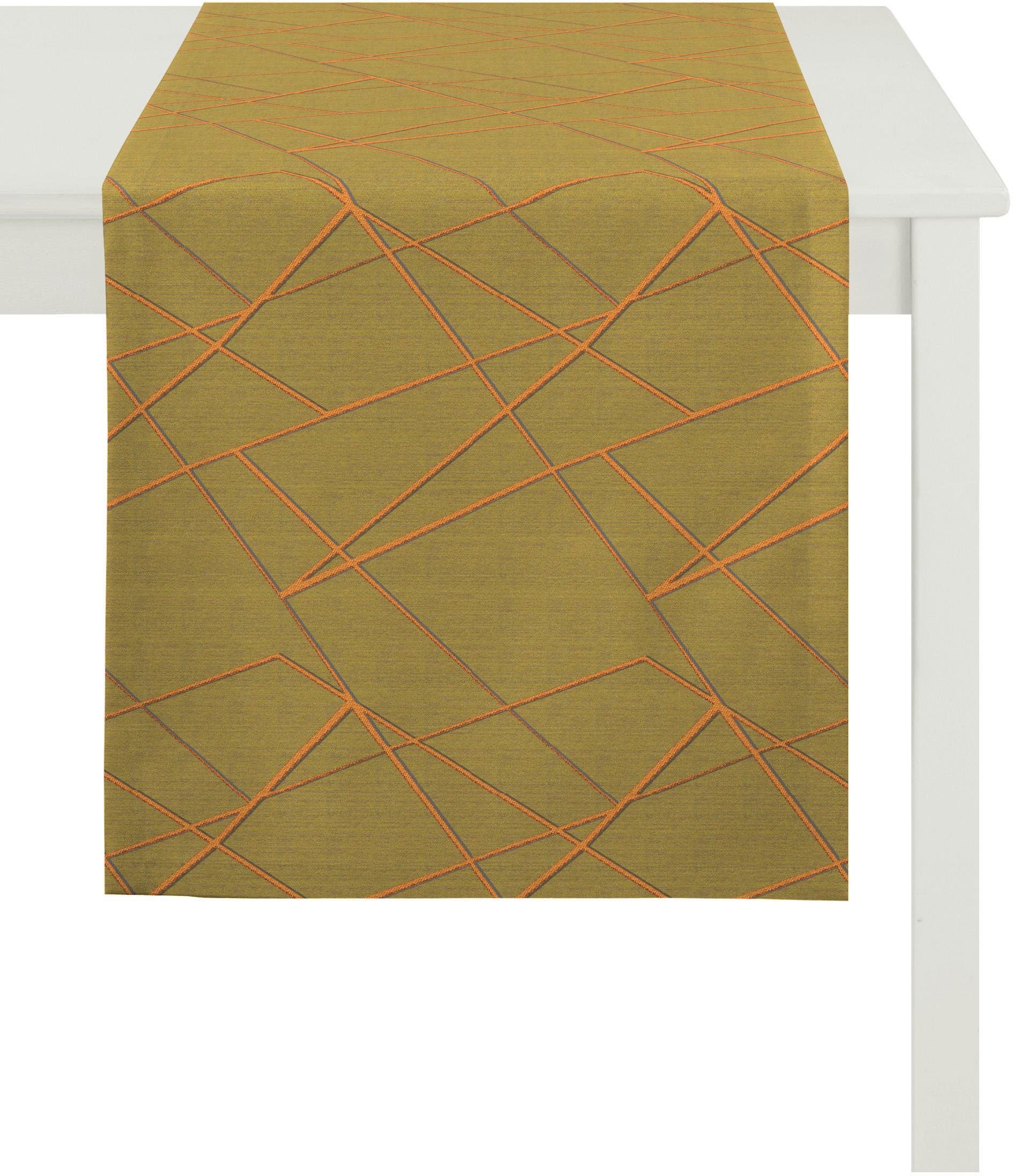 Loft Style, Tischläufer Jacquard - APELT Vio (1-tlg) gelb/goldfarben