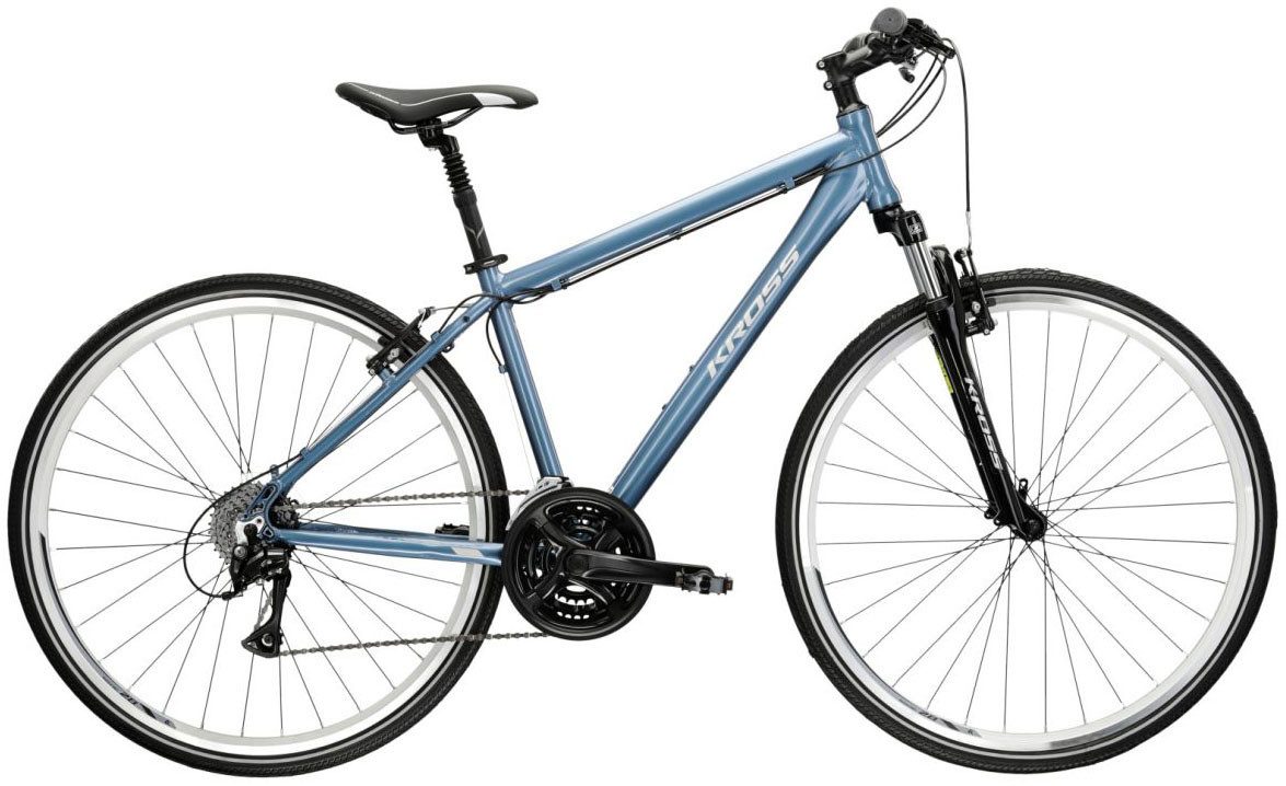 Kross Crossrad Crossrad Herren 28" Move 1.0 blau 24 Gänge, 24 Gang Shimano ACERA M3020 Schaltwerk, Kettenschaltung
