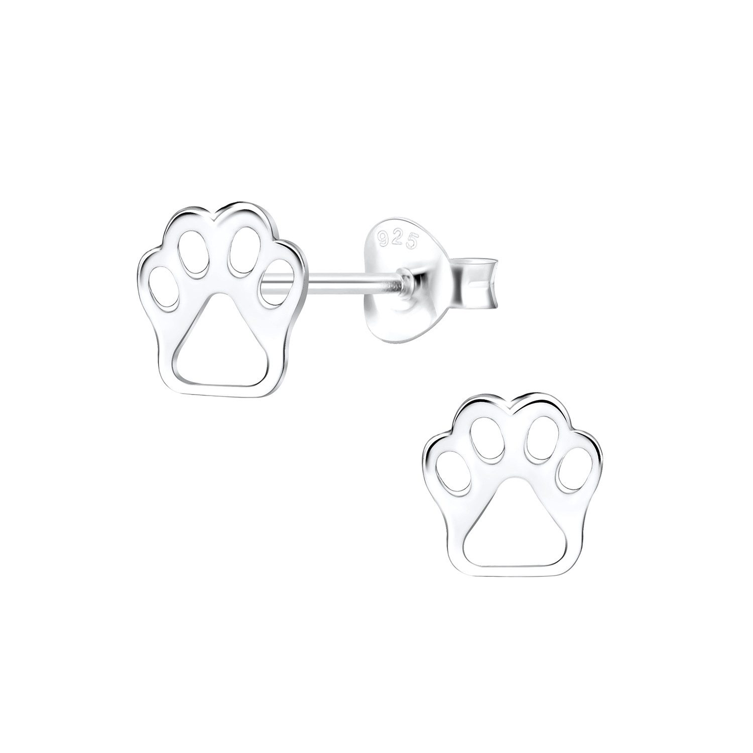 ALEXANDER YORK Paar Ohrstecker PFOTE cut-out, 2-tlg., 925 Sterling Silber