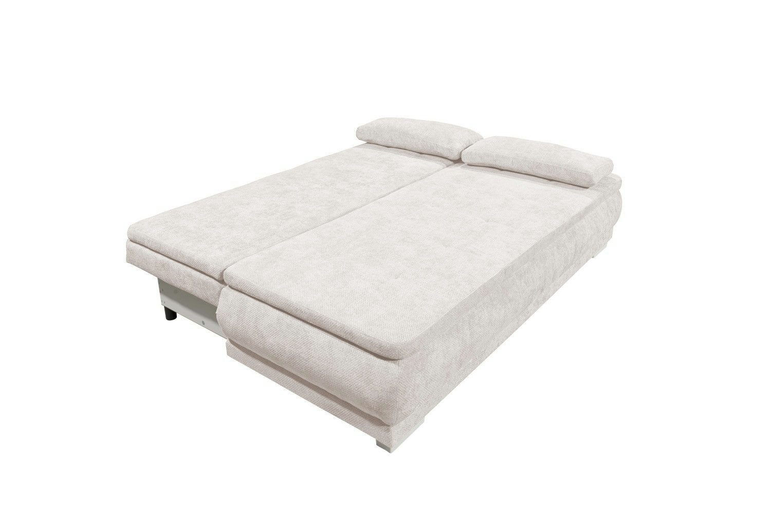 ED EXCITING DESIGN Schlafsofa Svea 2-Sitzer mit Schlaffunktion und Bettkasten, mit Schlaffunktion, Bettkasten und lose Rückenkissen