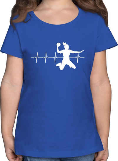 Shirtracer T-Shirt Handball Herzschlag für Damen Kinder Sport Kleidung