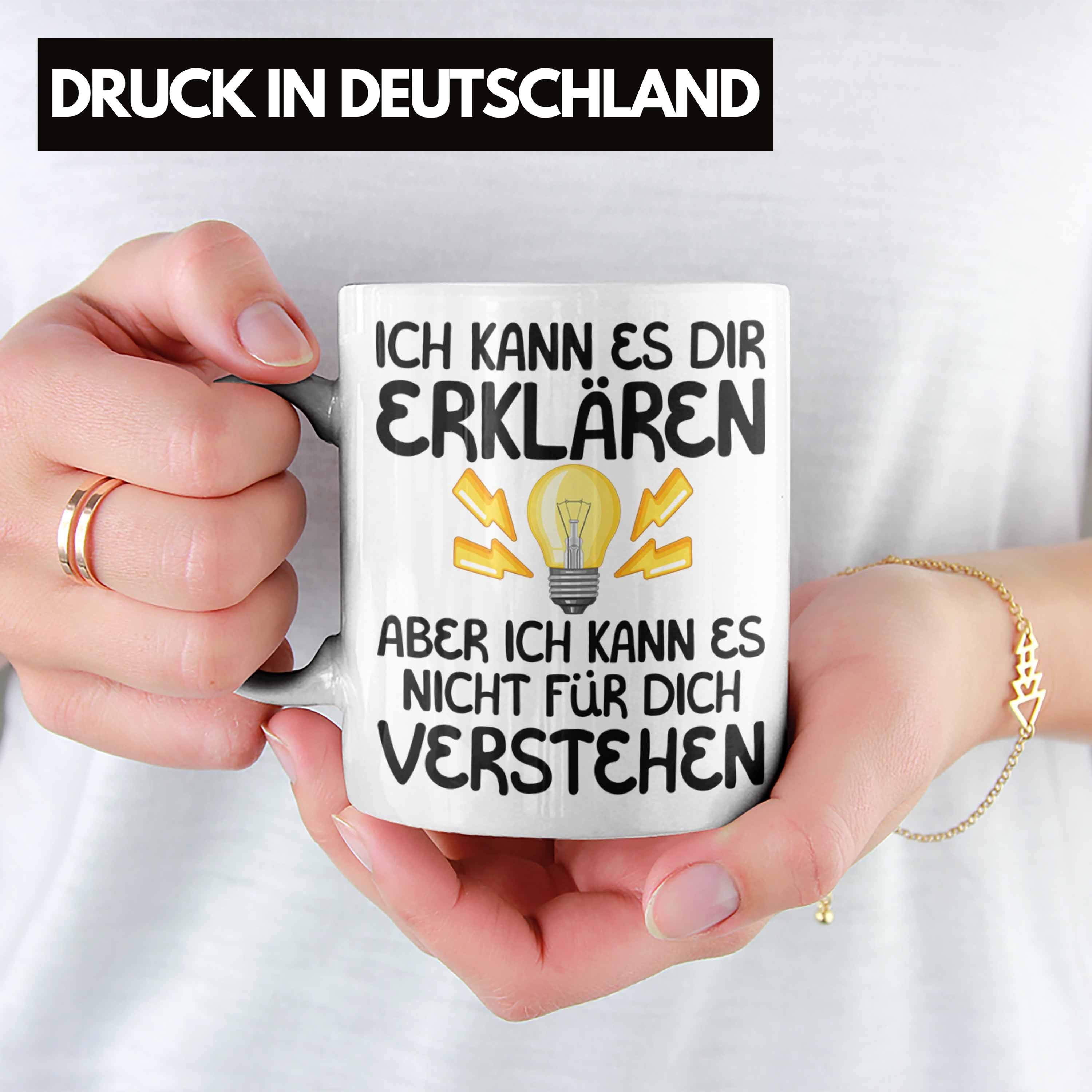 Geschenk Spruch Lehrer Tasse Lustiger Tasse Elektriker für Trendation Geschenkidee Elek Weiss