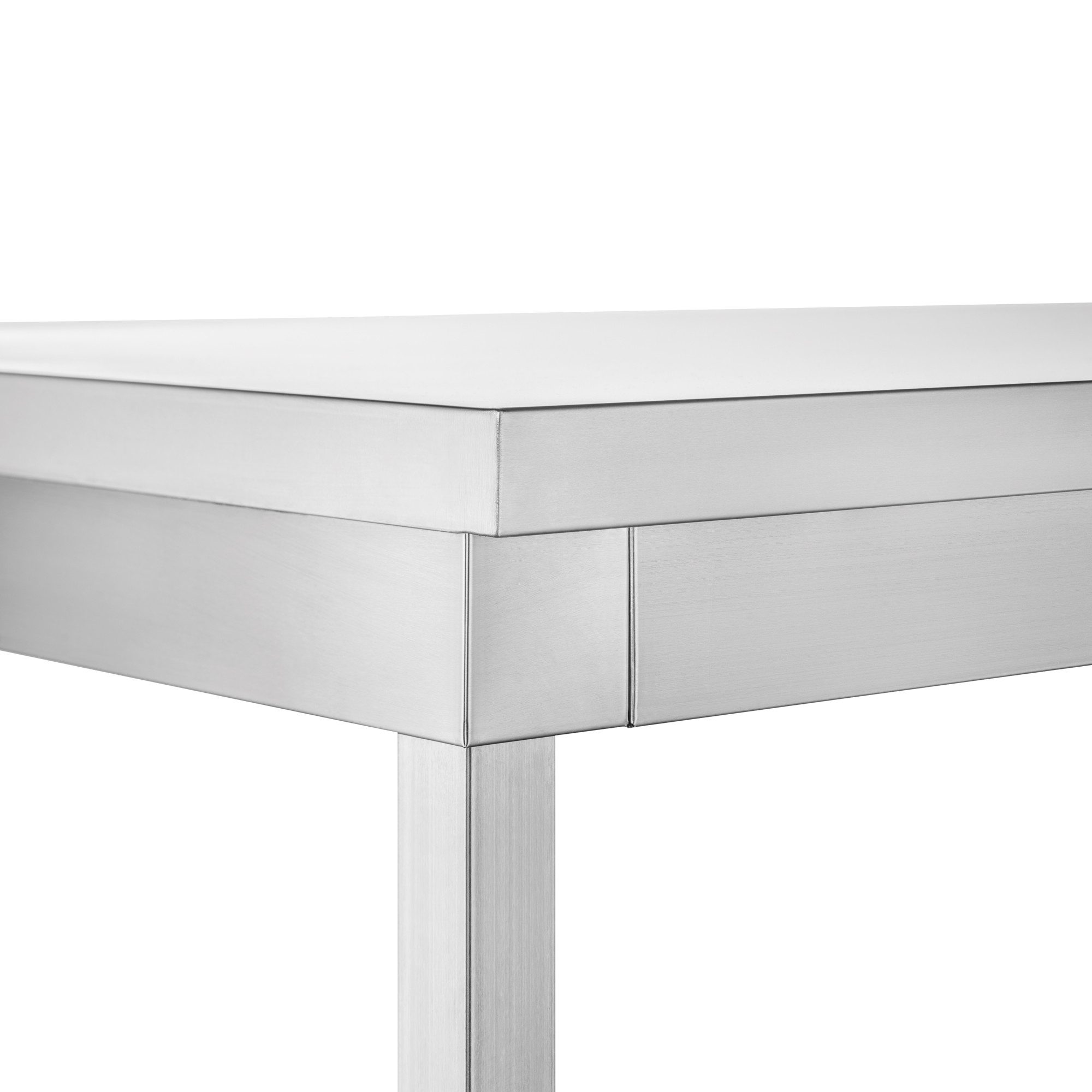 Orange Arbeitstisch Edelstahl Basic, mit Grundboden, ohne Aufkantung günstig online kaufen