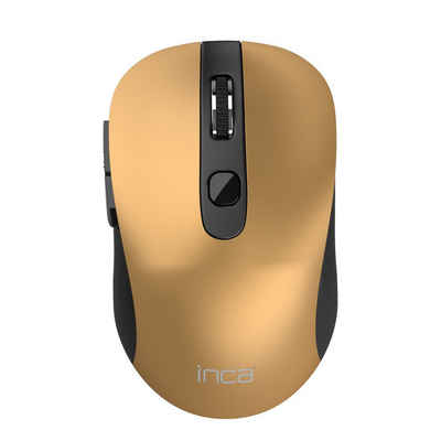INCA Maus IWM-233RG 1600 DPI,Wirless,6 Tasten 2,4GHz Ergonomisches Design Maus- und Mauspad-Set