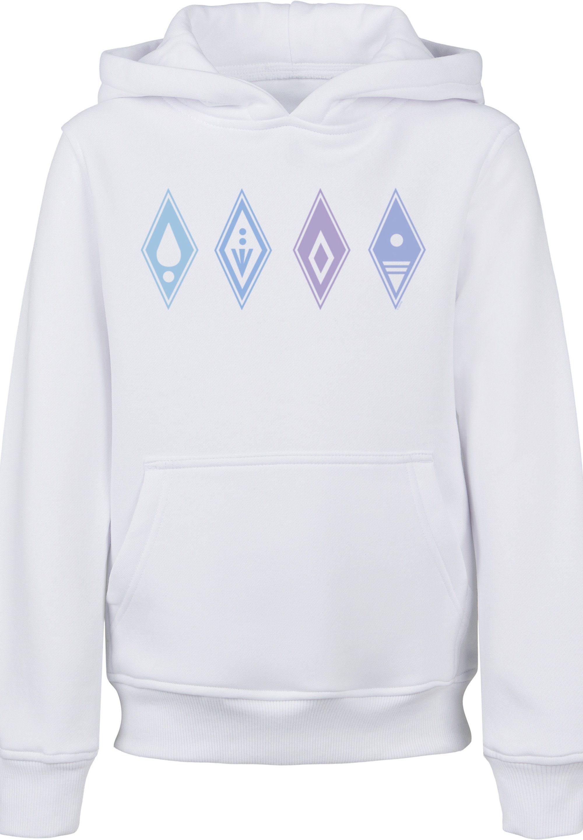 F4NT4STIC Kapuzenpullover Frozen Print Disney Symbols weiß