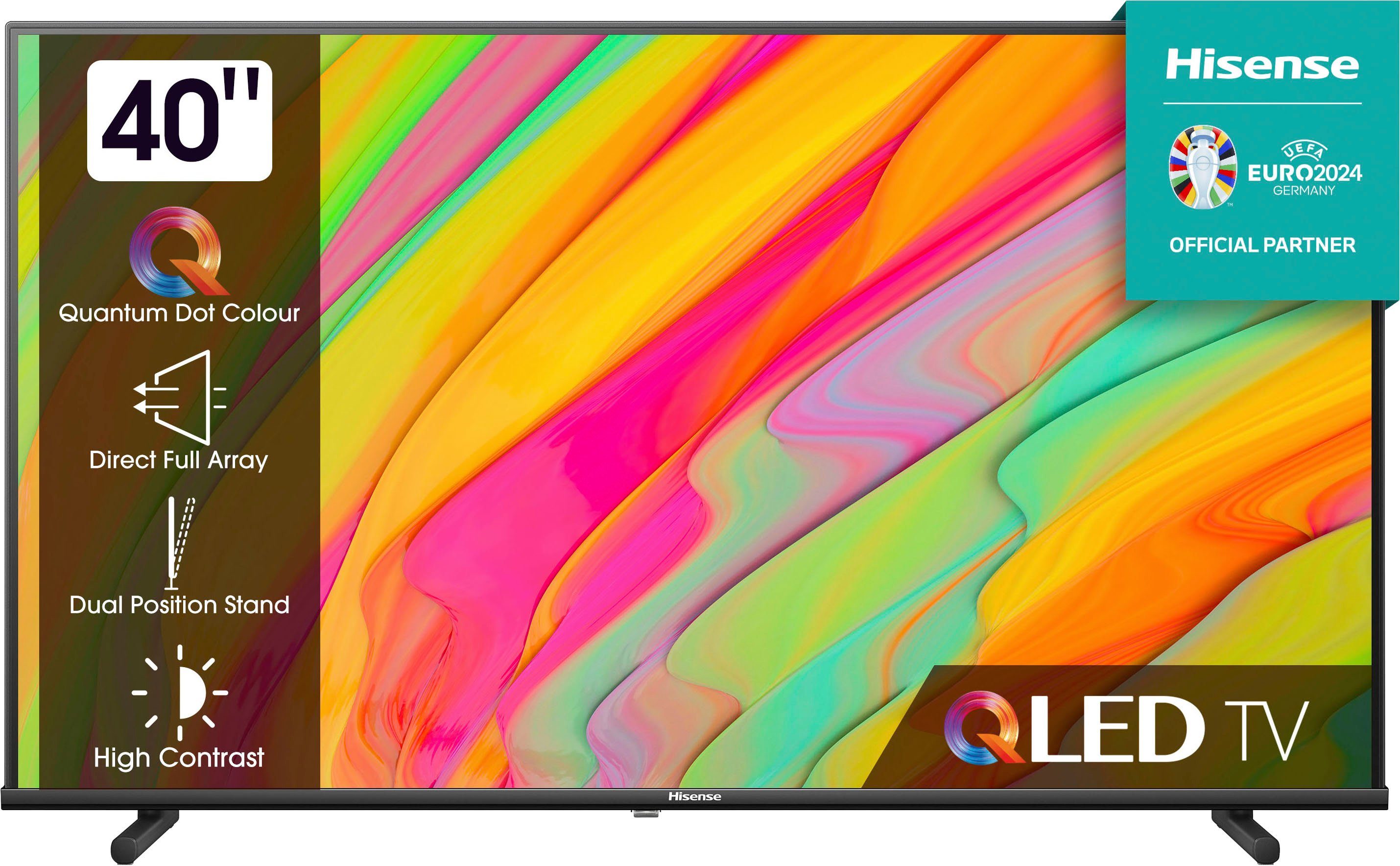 Hisense 40A5KQ QLED-Fernseher (101 cm/40 Zoll, Full HD, DTS Virtual X,  Duale Positionierung, Hisense QLED, VIDAA U6)