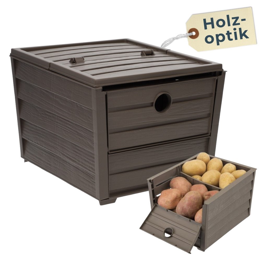 GarPet Kartoffelkiste Kartoffel Aufbewahrungsbox Zwiebel Aufbewahrung Obstkiste Gemüsekiste