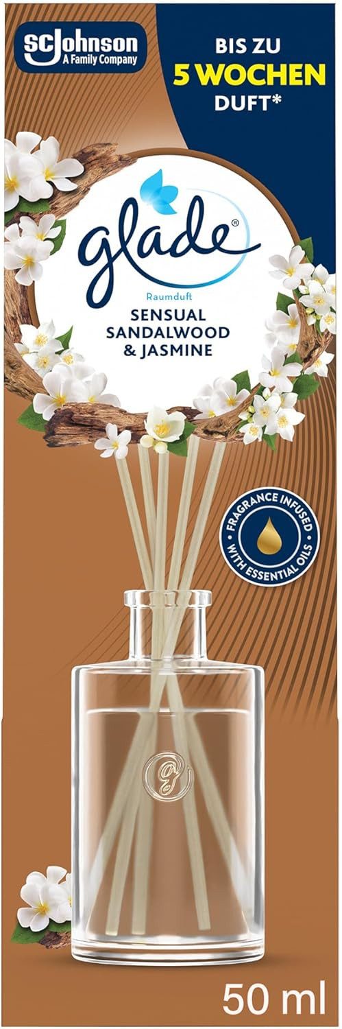 Glade Raumduft Raumduft Duftstäbchen Sensual Sandalwood & Jasmine, 50 ml