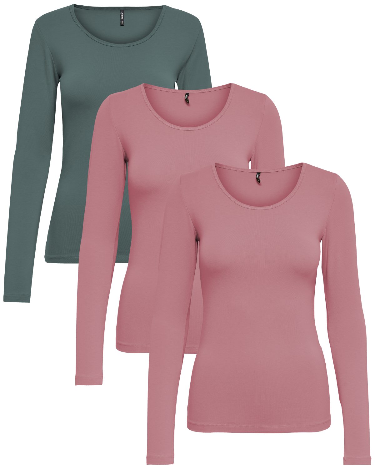 ONLY Langarmshirt (3er-Pack) Basic Shirts