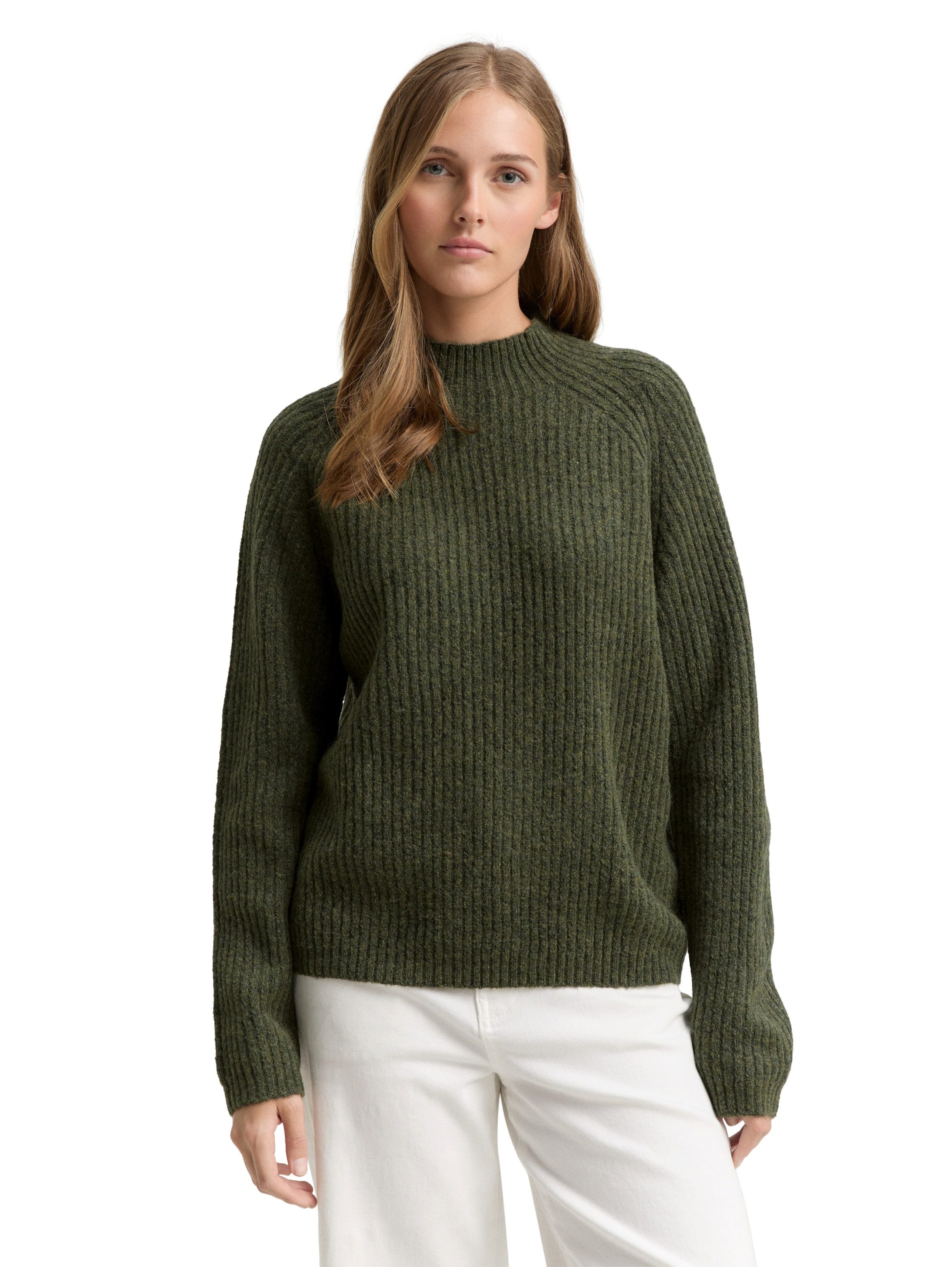 TOM TAILOR Denim Strickpullover mit Stehkragen günstig online kaufen
