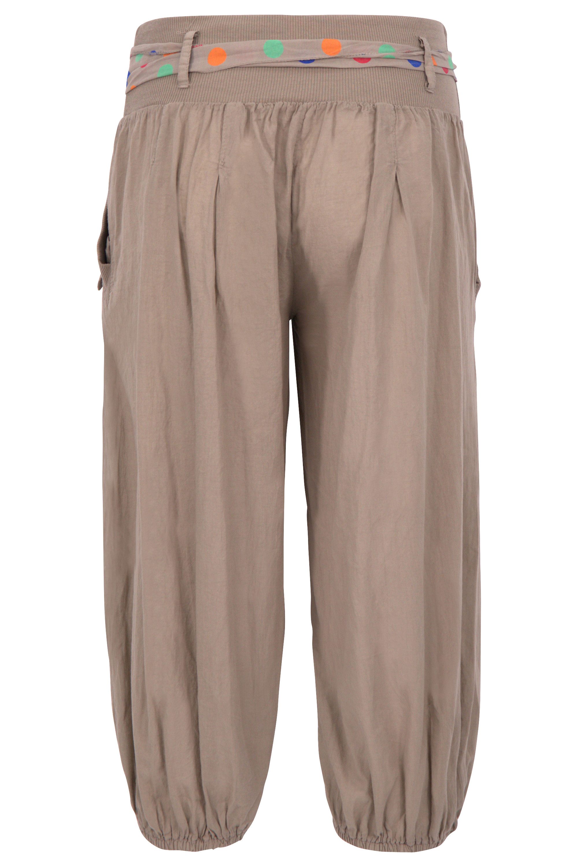 malito more than fashion Caprihose malito Damen Pumphose in Unifarben, lässige kurze Hose, Bermuda für Pumphose in Unifarben Einheitsgröße