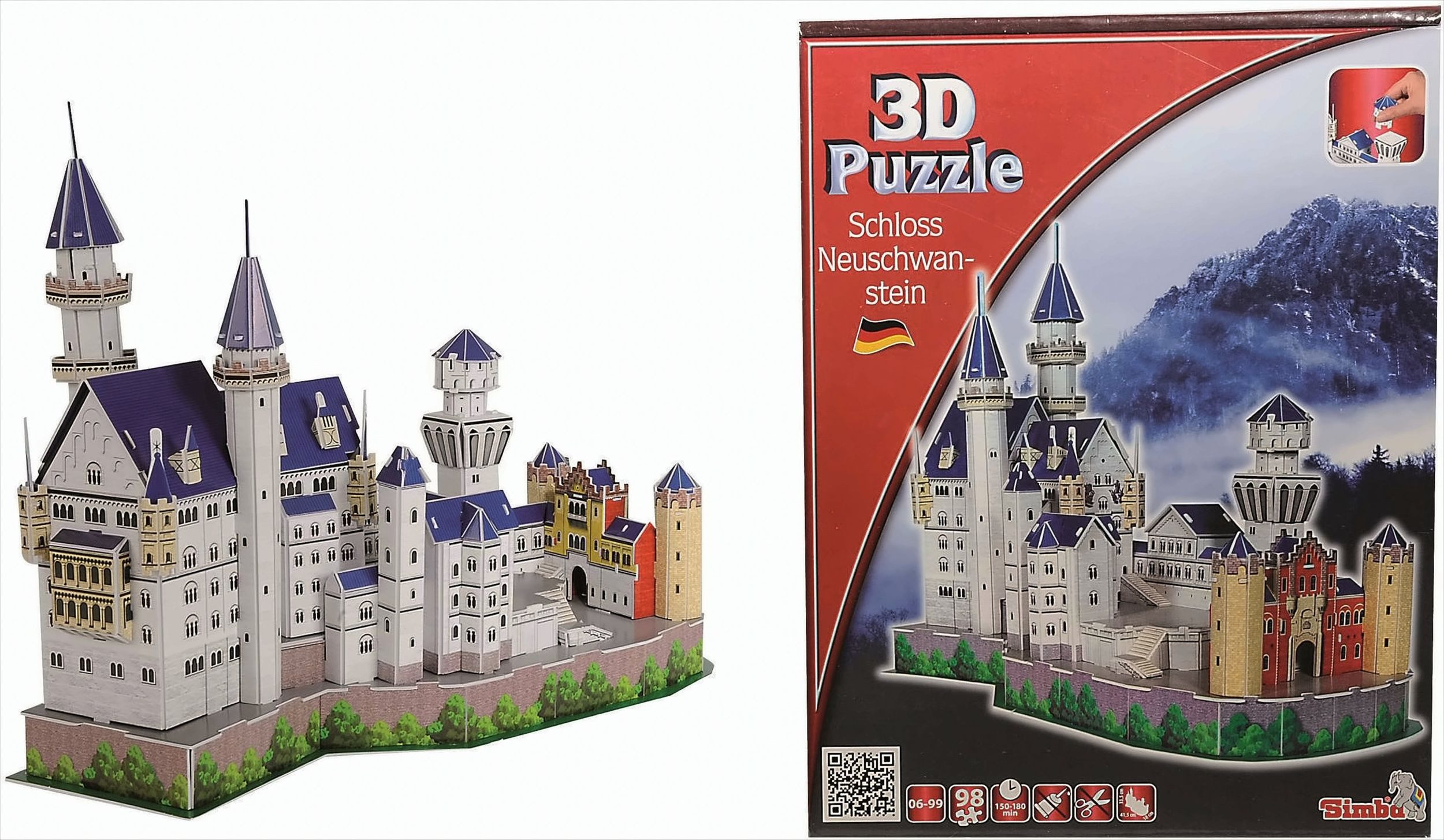 SIMBA Puzzle 3D-Puzzle Neuschwanstein, Puzzleteile