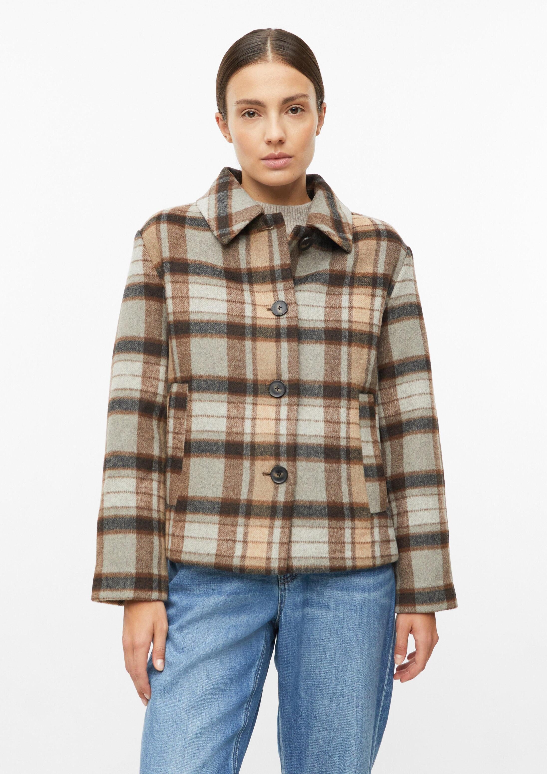 s.Oliver Funktionsjacke Outdoor-Jacke Kurze Jacke aus Wollmix