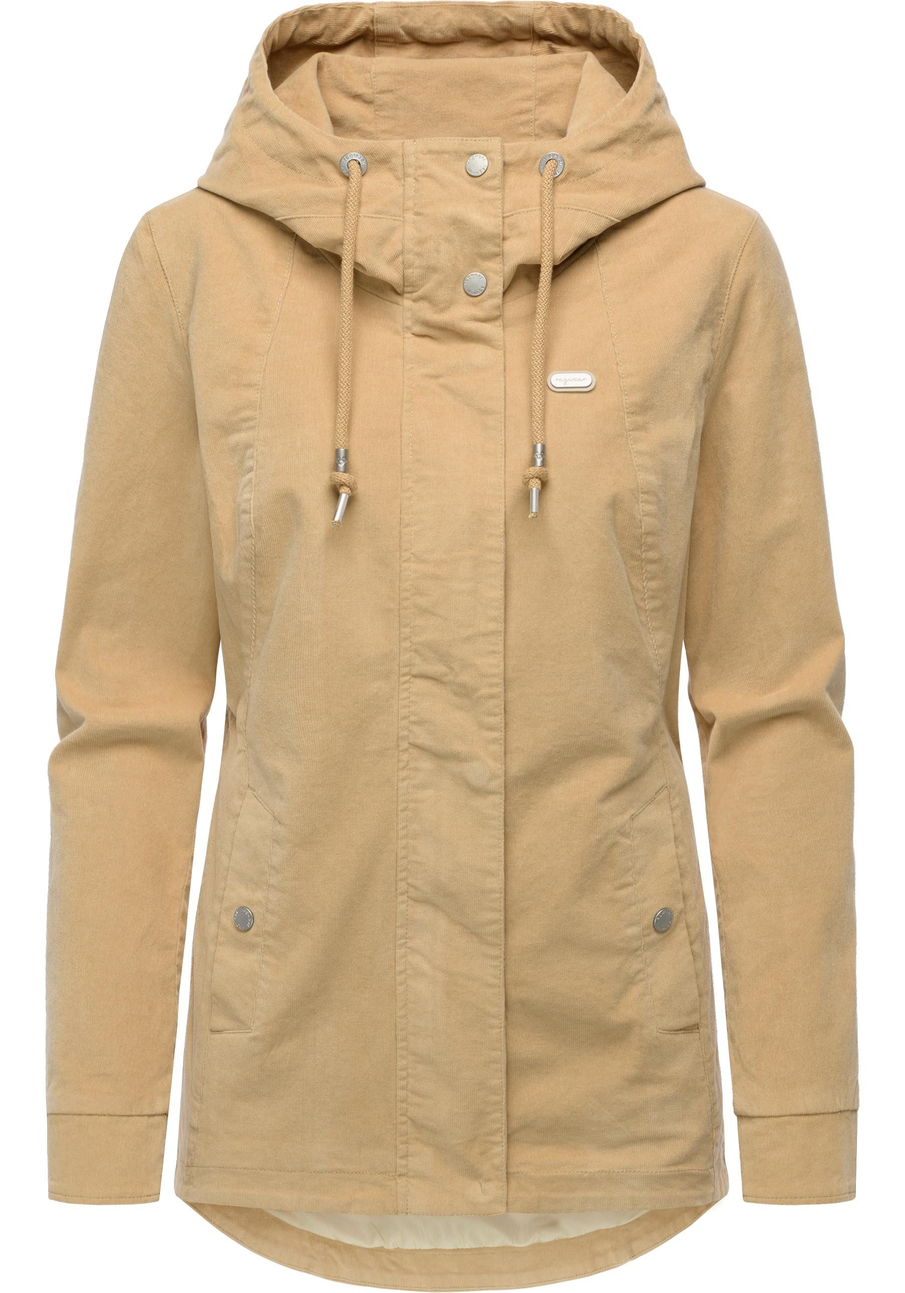 Ragwear Cordjacke Alvena Cordy YOUMODO Sportliche leichte Kordjacke mit Kapuze