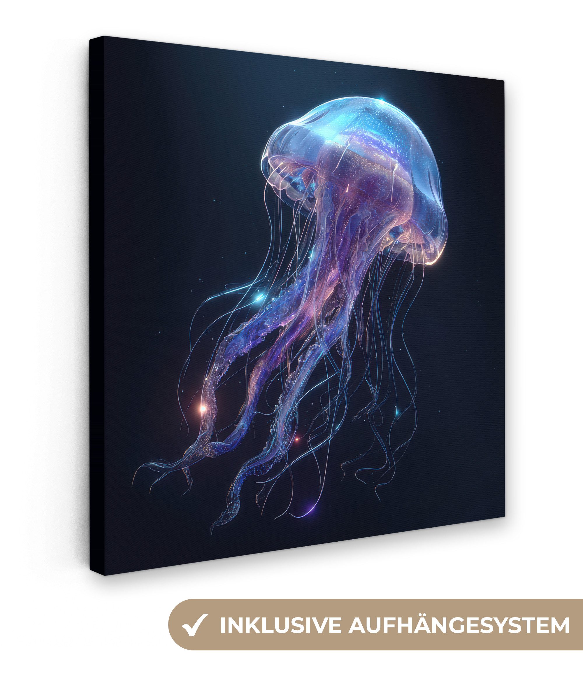 OneMillionCanvasses® Leinwandbild Tentakel - Qualle - günstig online kaufen