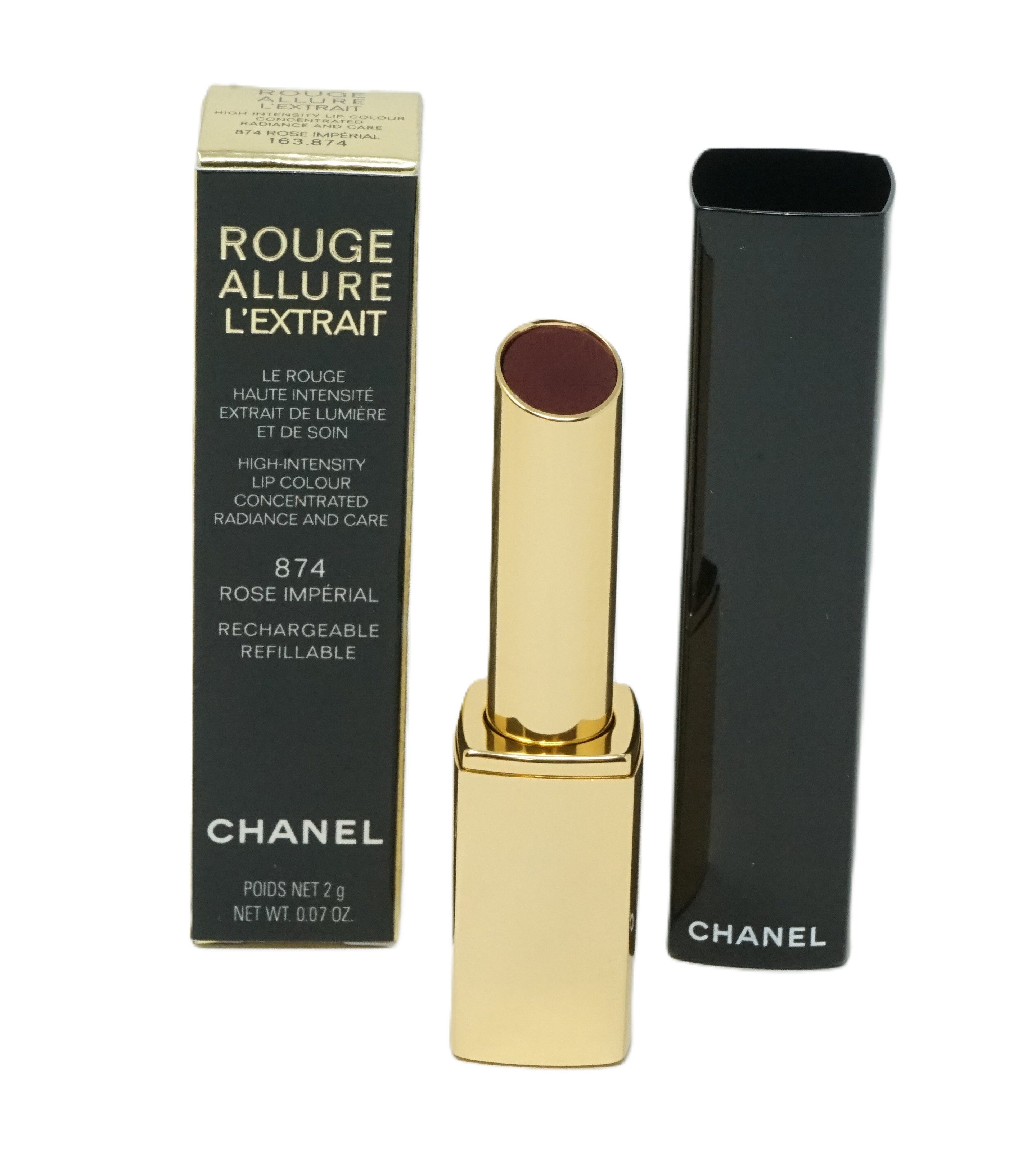 CHANEL Lippenstift Chanel L'Extrait lip colour 874 Rose Imperial refillable 2g