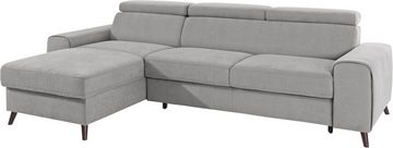 exxpo - sofa fashion Ecksofa Forza, L-Form, inklusive Kopf- bzw. Rückenverstellung, wahlweise mit Bettfunktion