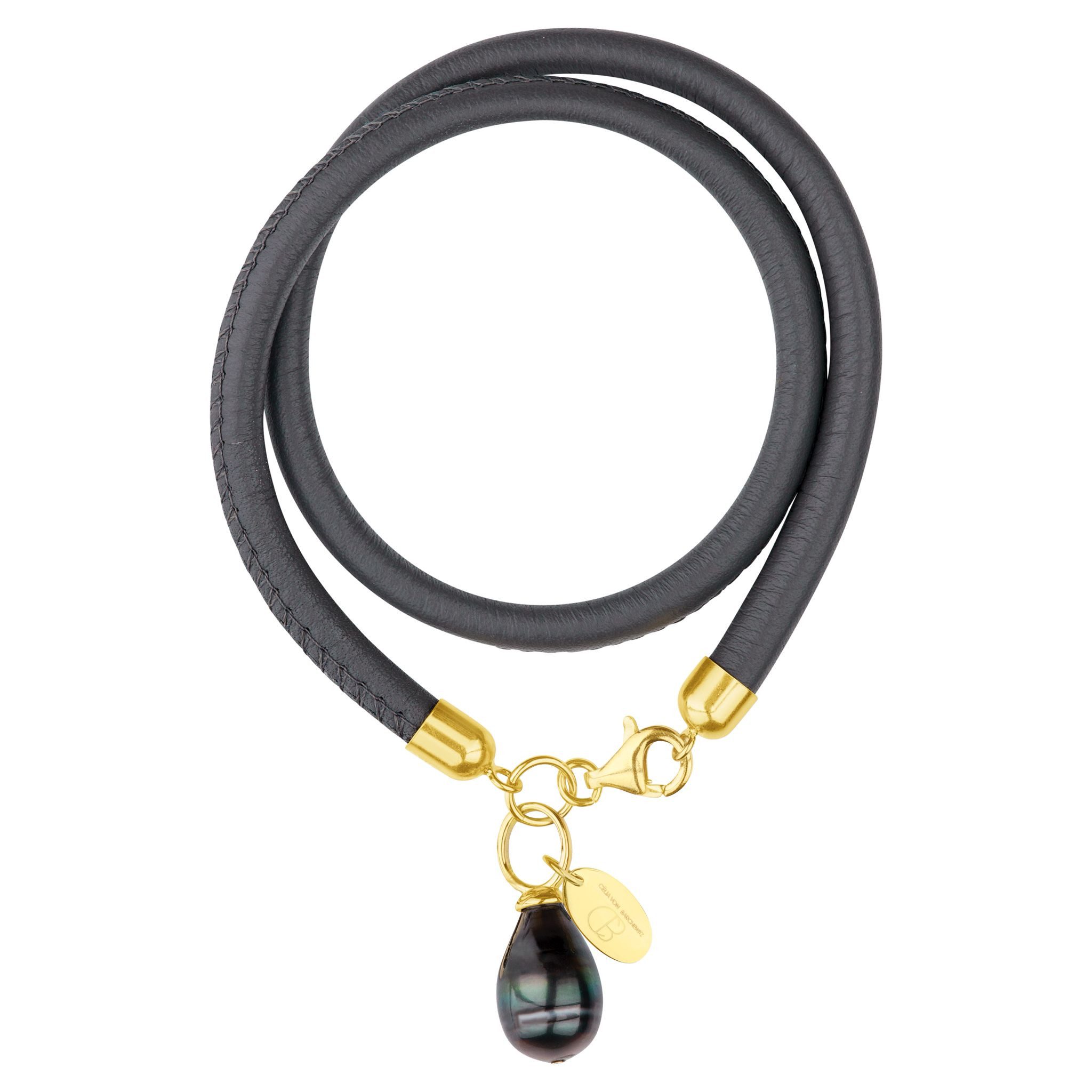 Celia von Barchewitz Perlenarmband NAPPA NOVA, echte Tahitiperle, handgefertigt, 18k