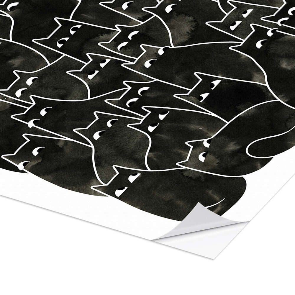 Posterlounge Wandbild Verdächtige Katzen, littleclyde, erhältlich als Poster, Leinwandbild, Wandsticker oder Acrylglasbild