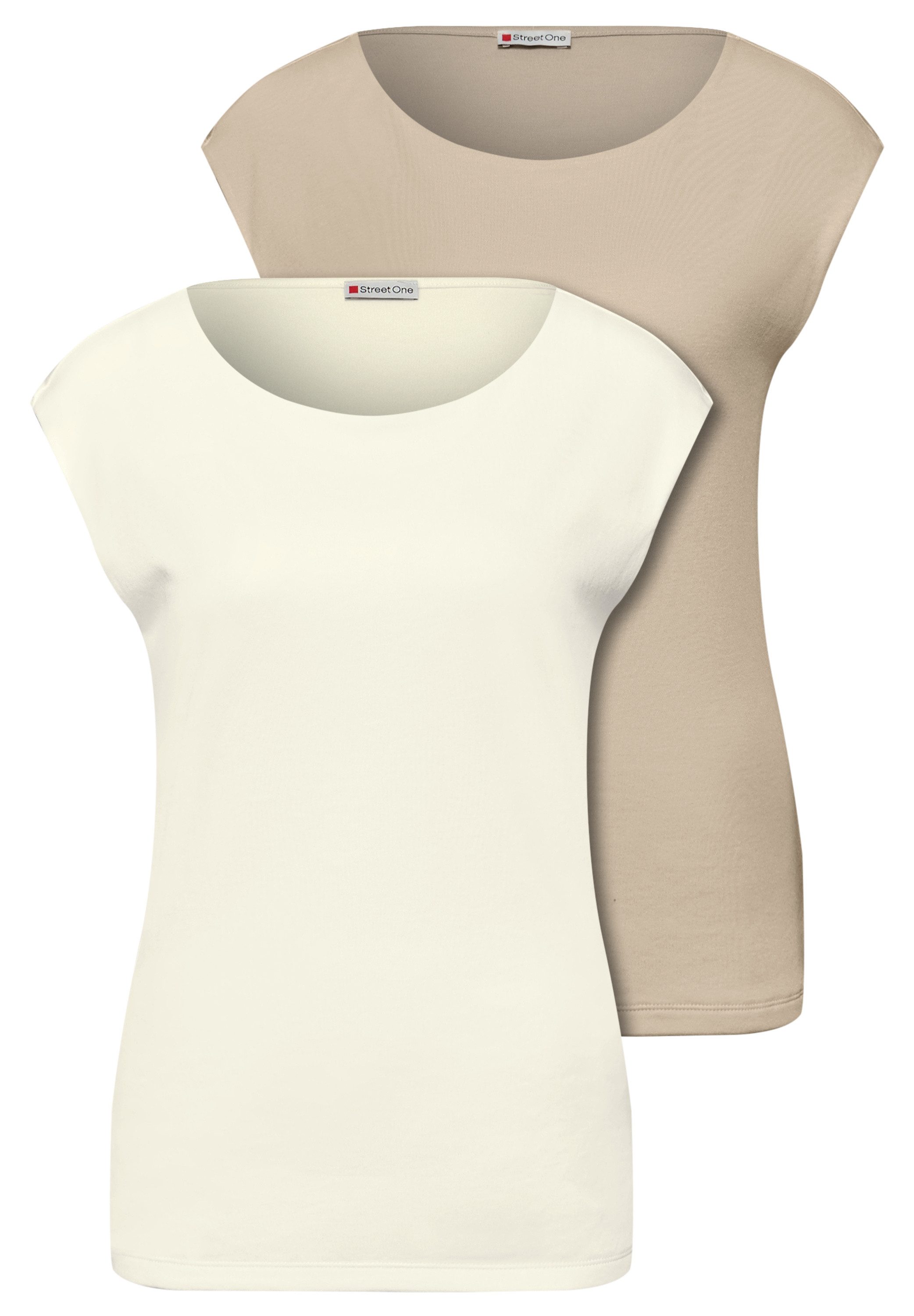 STREET ONE T-Shirt mit U-Boot-Ausschnitt