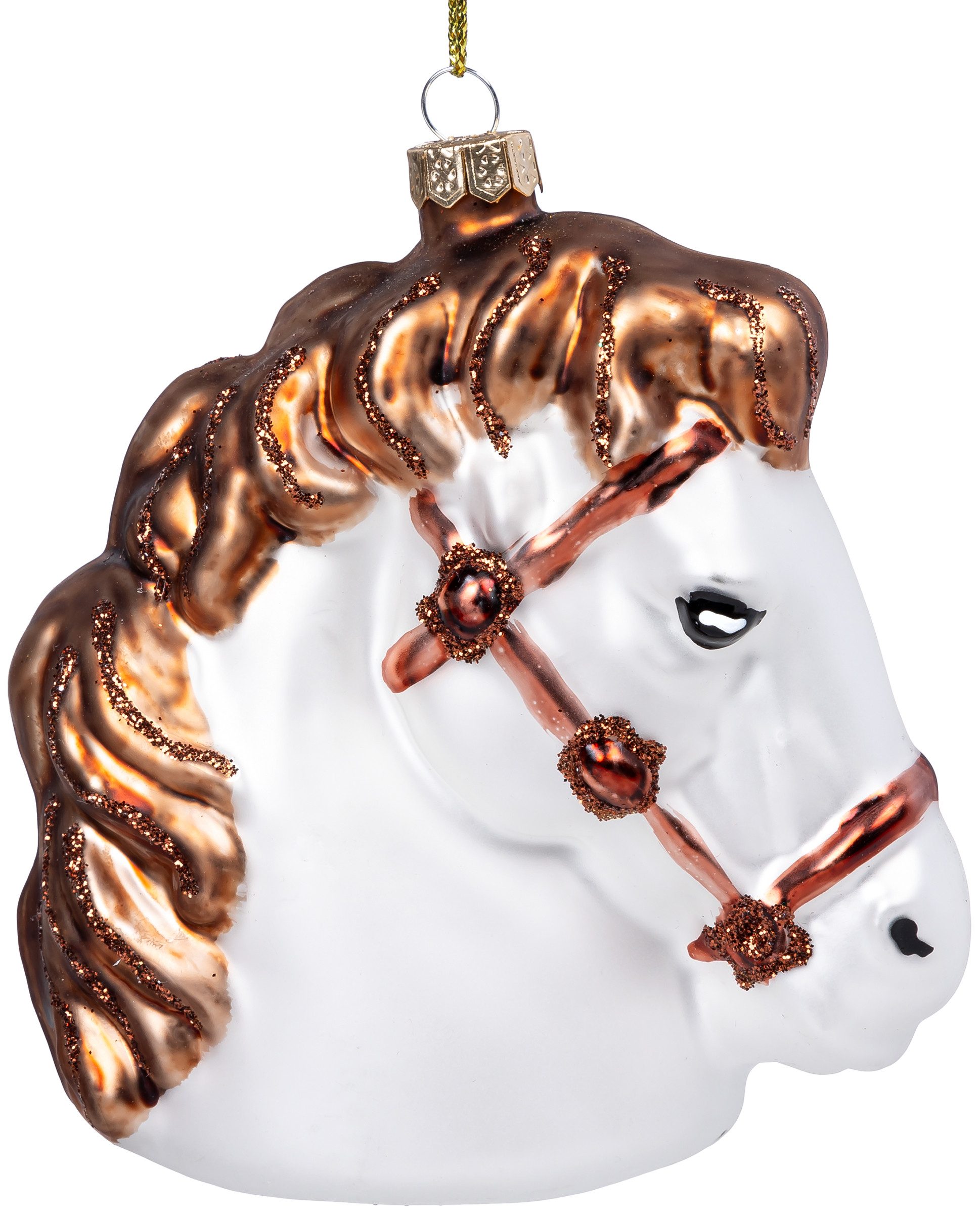 SIKORA Christbaumschmuck Pferdekopf besondere Weihnachtskugel Glas Anhänger günstig online kaufen