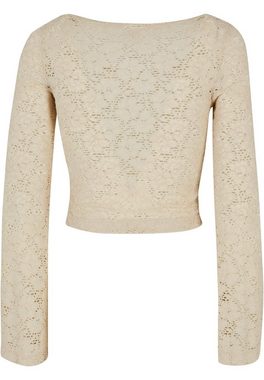 URBAN CLASSICS Longsleeve Urban Classics Damen Ladies Cropped Lace Longsleeve (1-tlg)