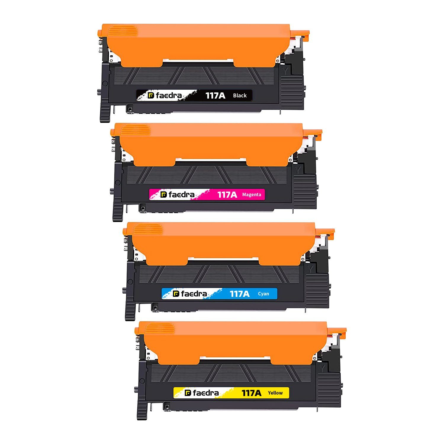 faedra Tonerkartusche 4er HP 117A Toner Set für HP Laser 150 MFP 178 179 179fwg 178nwg, (Packung, Multipack), HP W2070A W2071A W2072A W2073A 117A Toner für 178nw 150nw