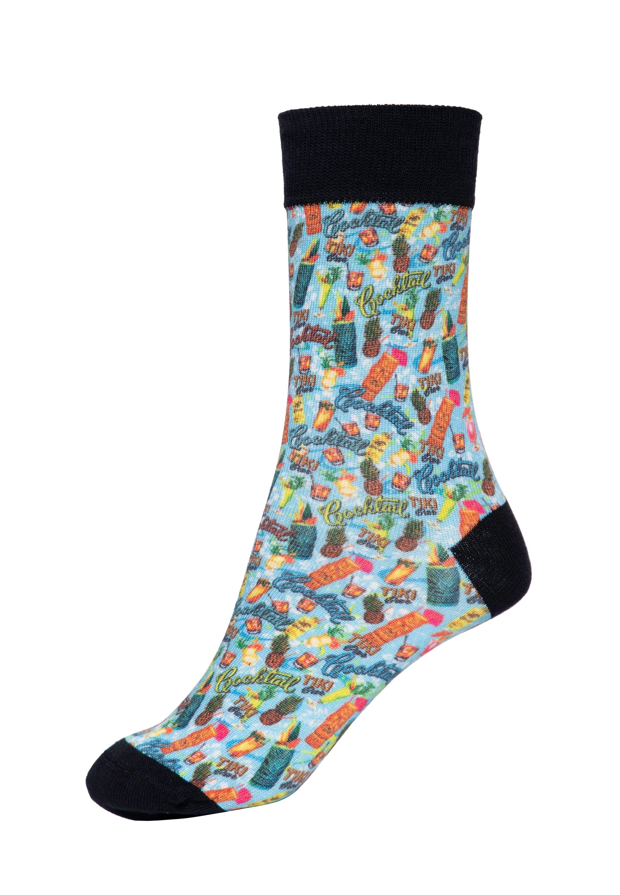 KingKerosin Socken Tiki Cocktail im Tiki-Allover-Print günstig online kaufen