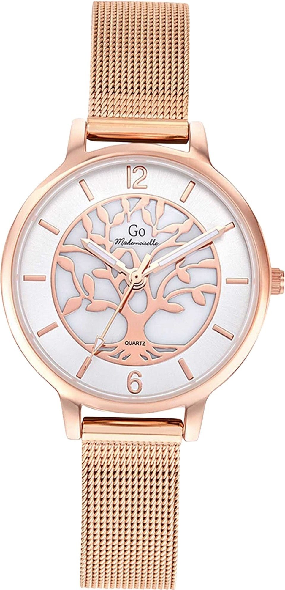 Girl Only Quarzuhr Girl Only GO Damen Armbanduhr, (Analoguhr), Damenuhr GO silber, mittel (ca. 32mm) Edelstahlarmband, Fashion-Style